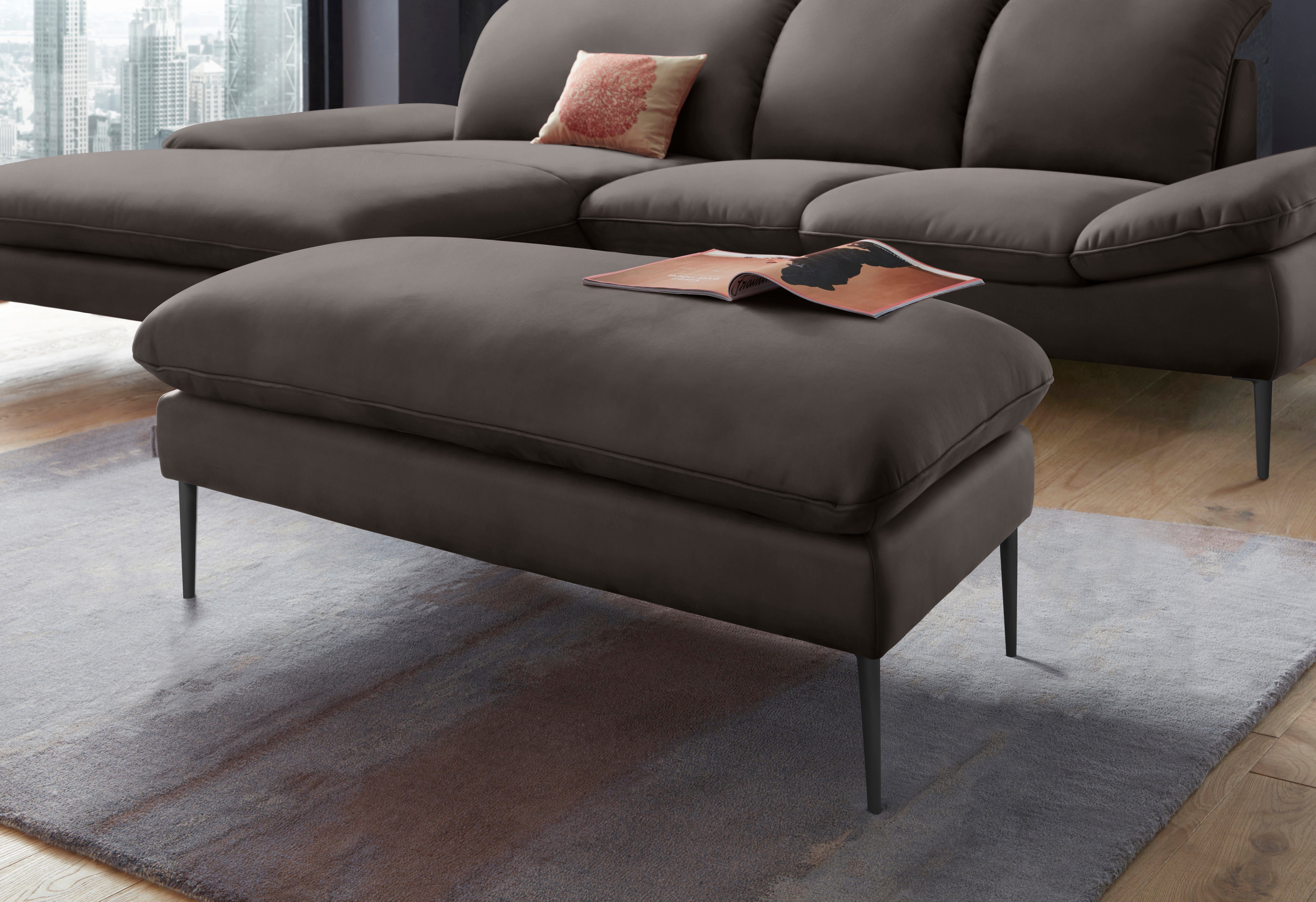 W.SCHILLIG Hocker enjoy&MORE, Füße schwarz pulverbeschichtet, Breite 106 cm