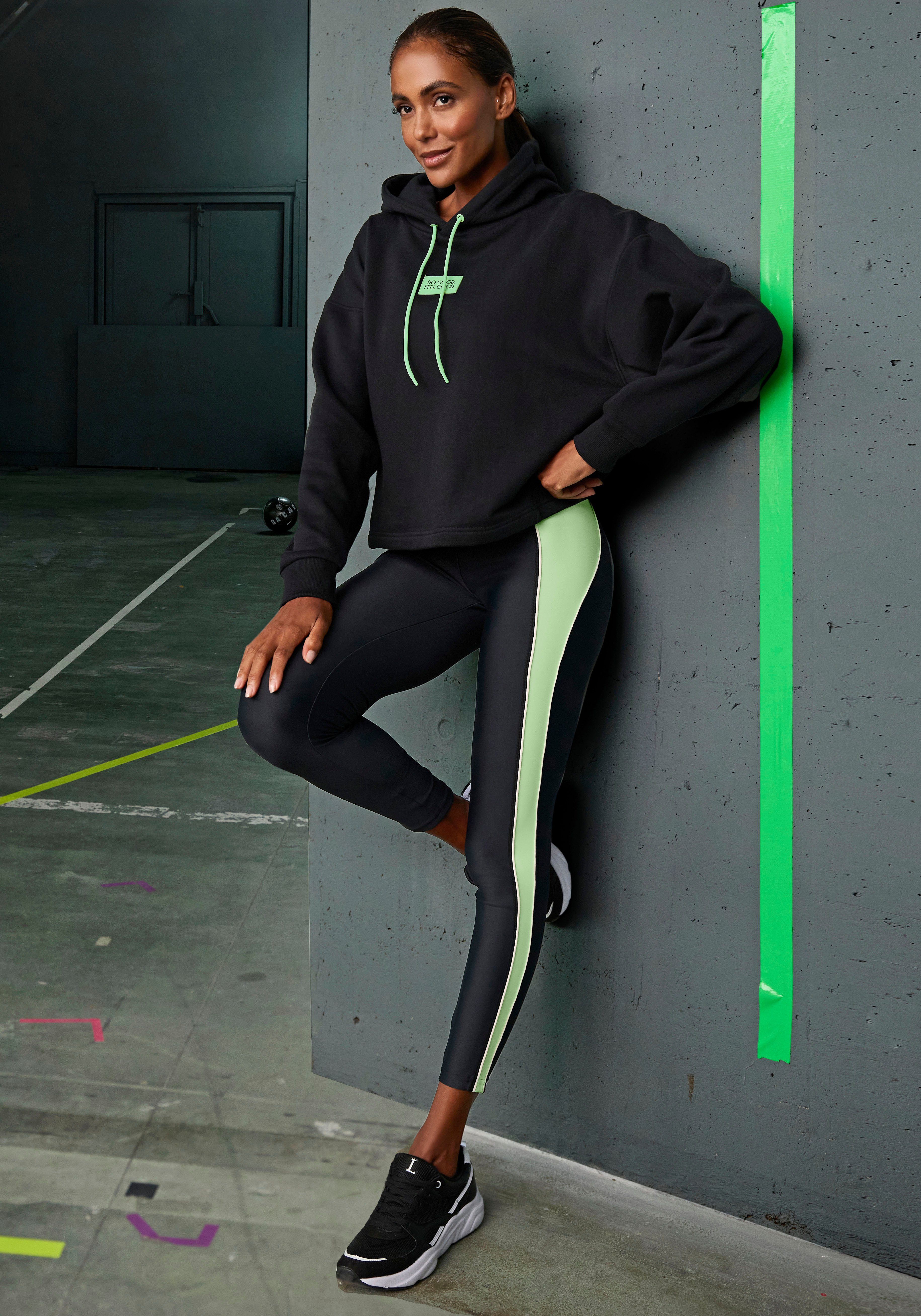 LASCANA ACTIVE Hoodie Kapuzensweatshirt im Oversized-Look