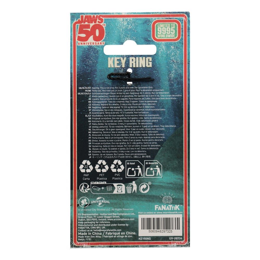 Fanattik Schlüsselanhänger Jaws Schlüsselanhänger 50th Anniversary Regatta Boat Tour