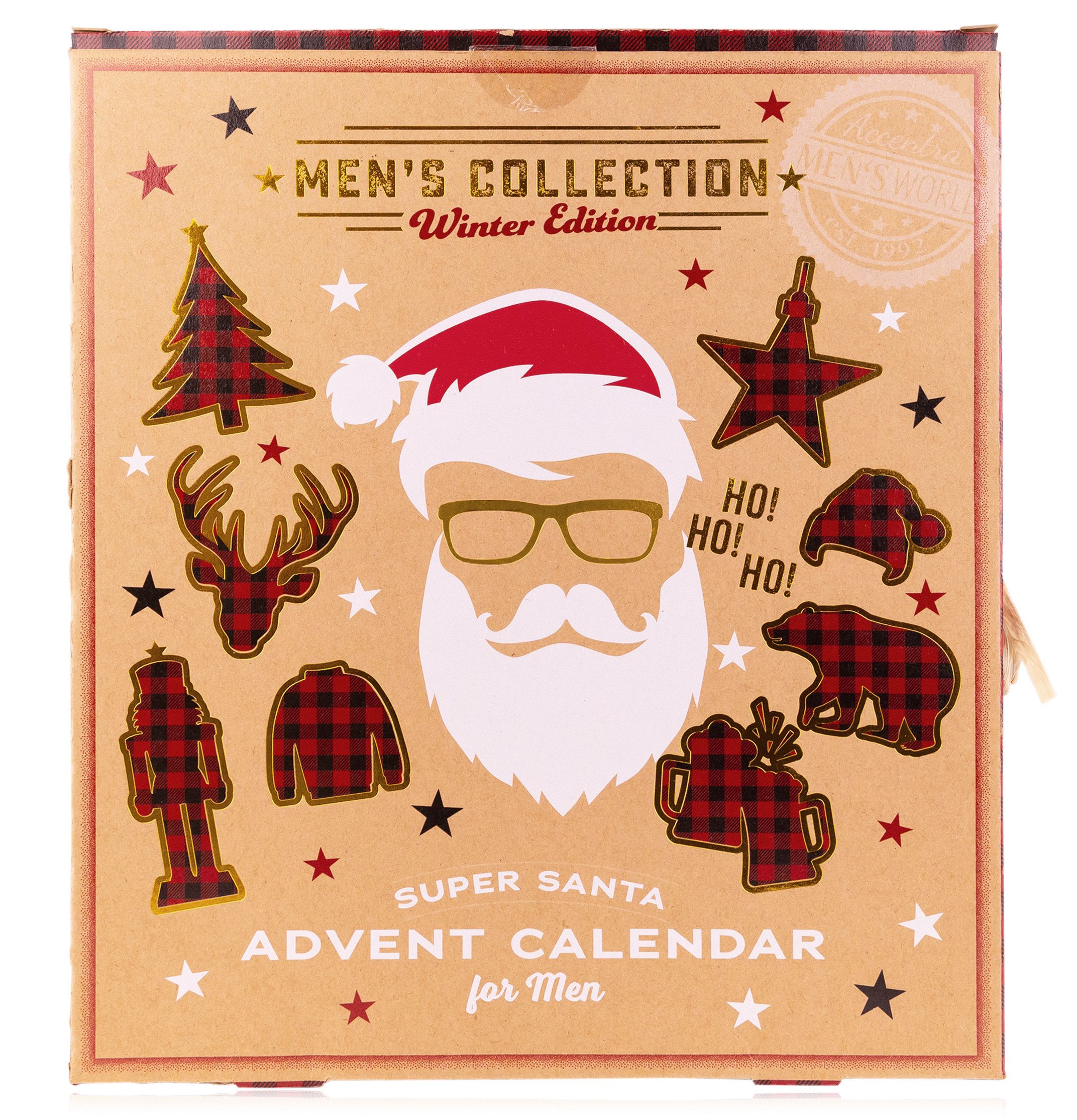 ACCENTRA Kosmetik-Adventskalender SANTA BOOK Body Care Adventskalender für Männer - Körperpflege, zum Aufklappen