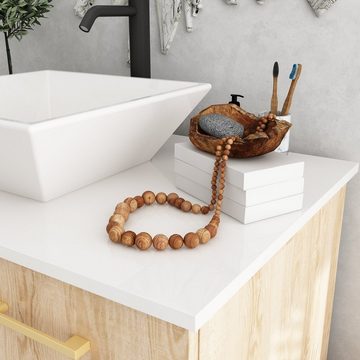 FUFU&GAGA Waschbeckenunterschrank Badezimmerschrank mit 2 Türen und Schubladen