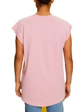edc by Esprit T-Shirt Langes T-Shirt, 100 % Baumwolle (1-tlg)