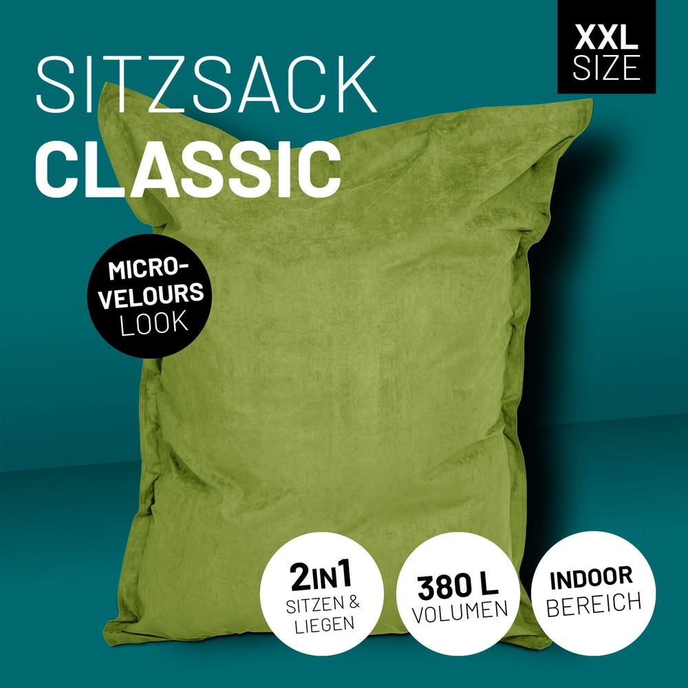 Lumaland Sitzsack Luxury Riesensitzsack XXL Bodenkissen, günstig online kaufen
