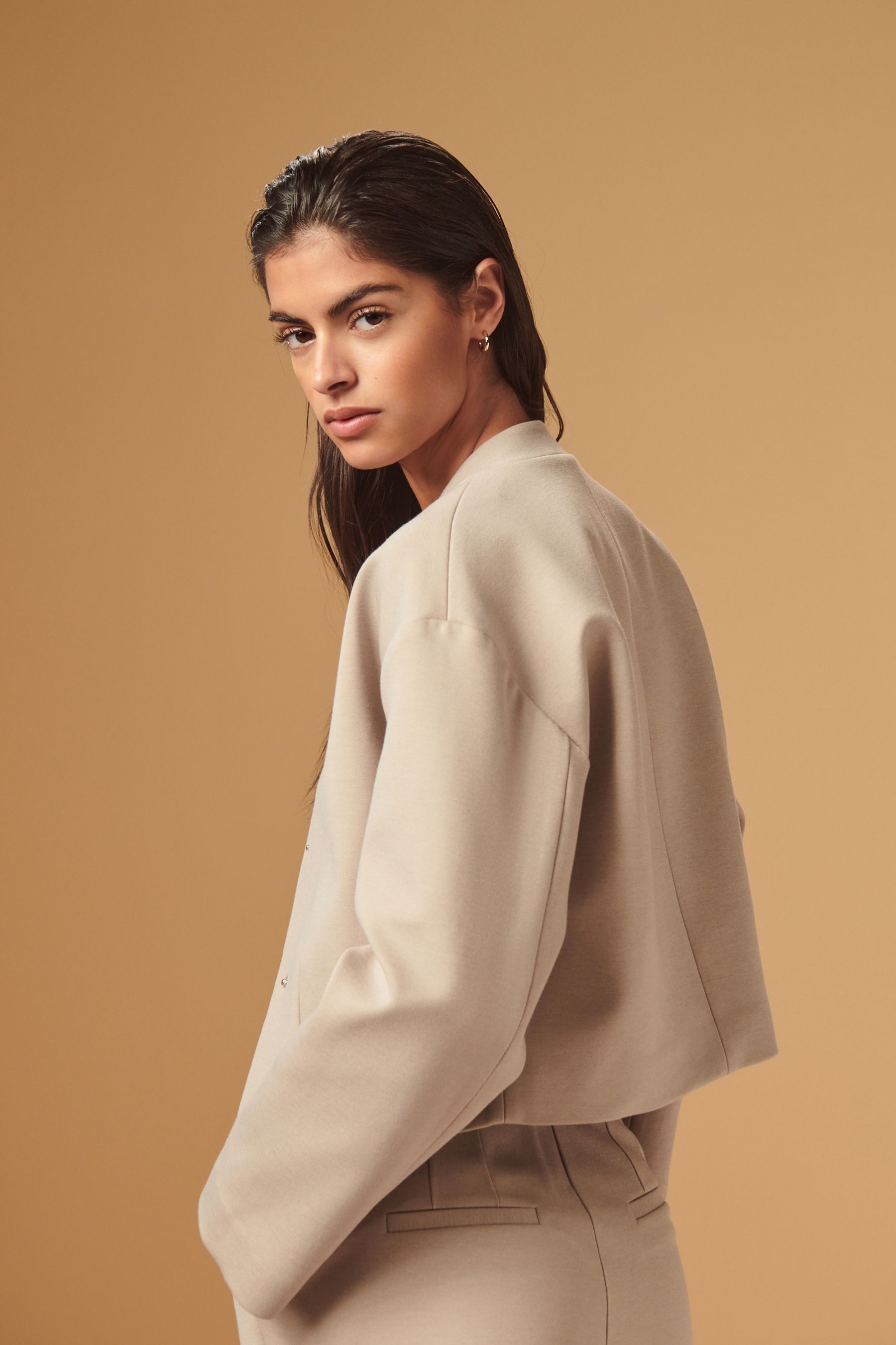 Next Kurzjacke Jacke ohne Kragen (1-St) günstig online kaufen