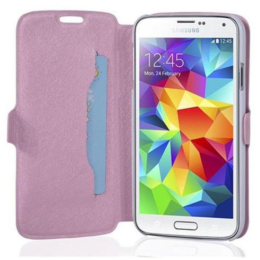 Cadorabo Handyhülle für Samsung Galaxy S5 / S5 NEO Hülle Samsung Galaxy S5 / S5 NEO, Schutzhülle mit Magnetverschluss und Kartenfach