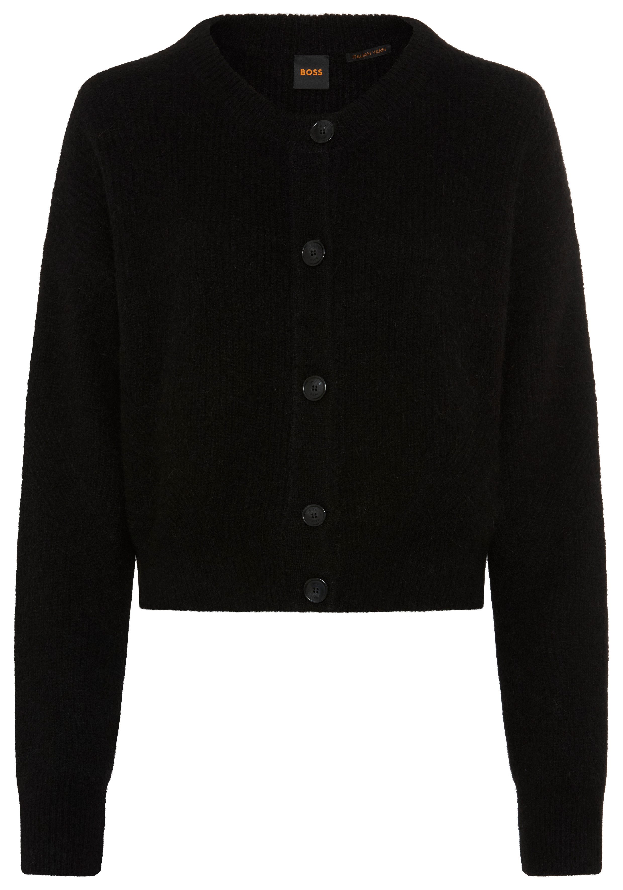 BOSS ORANGE Cardigan Fernard Premium Damenmode mit Alpaka- und Woll-Anteil, Relaxed Fit