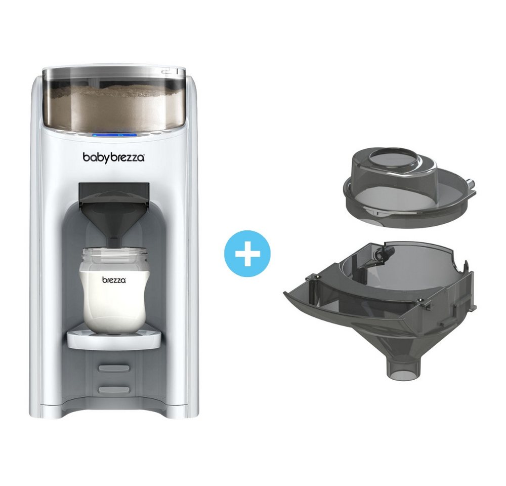 Baby Brezza Babyflaschenwärmer Automatischer Flaschenzubereiter mit 2 Milchpulvertrichtern, mischt Wasser und Milchpulver klumpenfrei per Knopfdruck