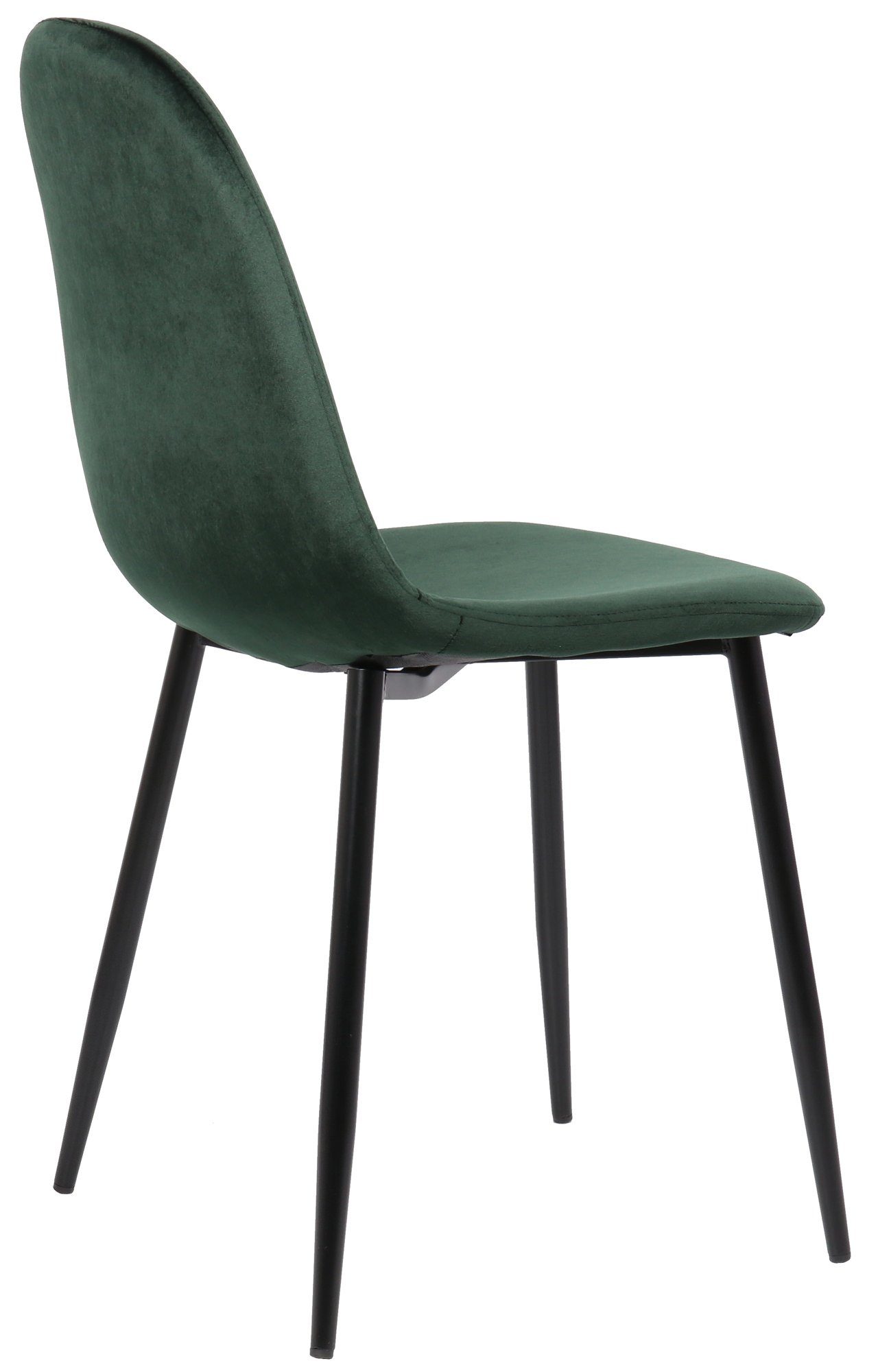 TPFLiving Esszimmerstuhl Sitzfläche mit Naples - - - gepolsterter schwarz - Metall Polsterstuhl), Samt grün (Küchenstuhl Esstischstuhl Gestell: Wohnzimmerstuhl Sitzfläche: - Konferenzstuhl hochwertig