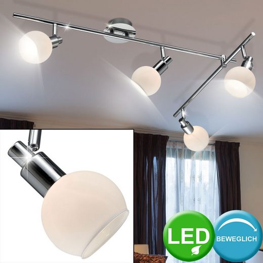 etc-shop LED Kugelleuchte, Decken Glas Lampe Kugel Schlaf Zimmer