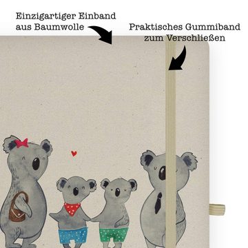 Mr. & Mrs. Panda Notizbuch Koala Familie zwei - Transparent - Geschenk, Muttertag, Oma, Liebling Mr. & Mrs. Panda, Handgefertigt