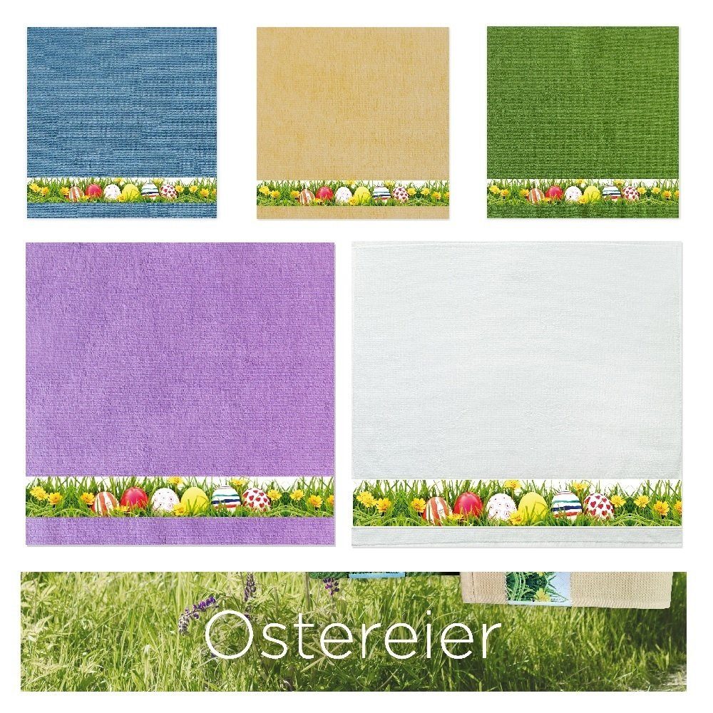 framsohn frottier Geschirrtuch Frottier 'Ostereier' 50 x 50 cm, (1-tlg)