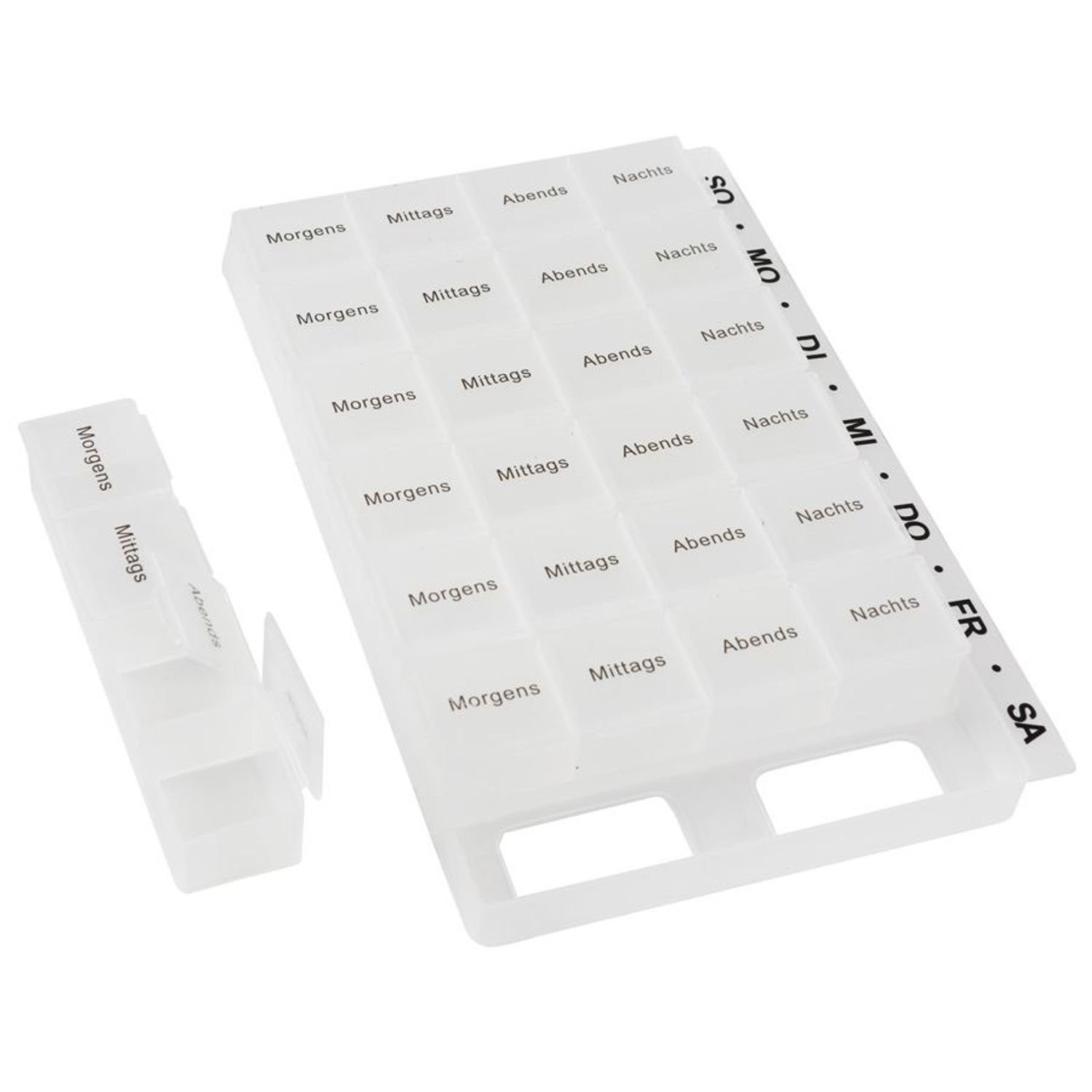 BURI Pillendose 7 Tage Pillenbox Medikamentenbox Tablettenbox Pillendose Wochenbox