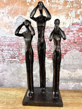 MF Dekoobjekt Moderne Kunst - Drei einzigartige Figuren, die Nichts sehen, Nichts hö