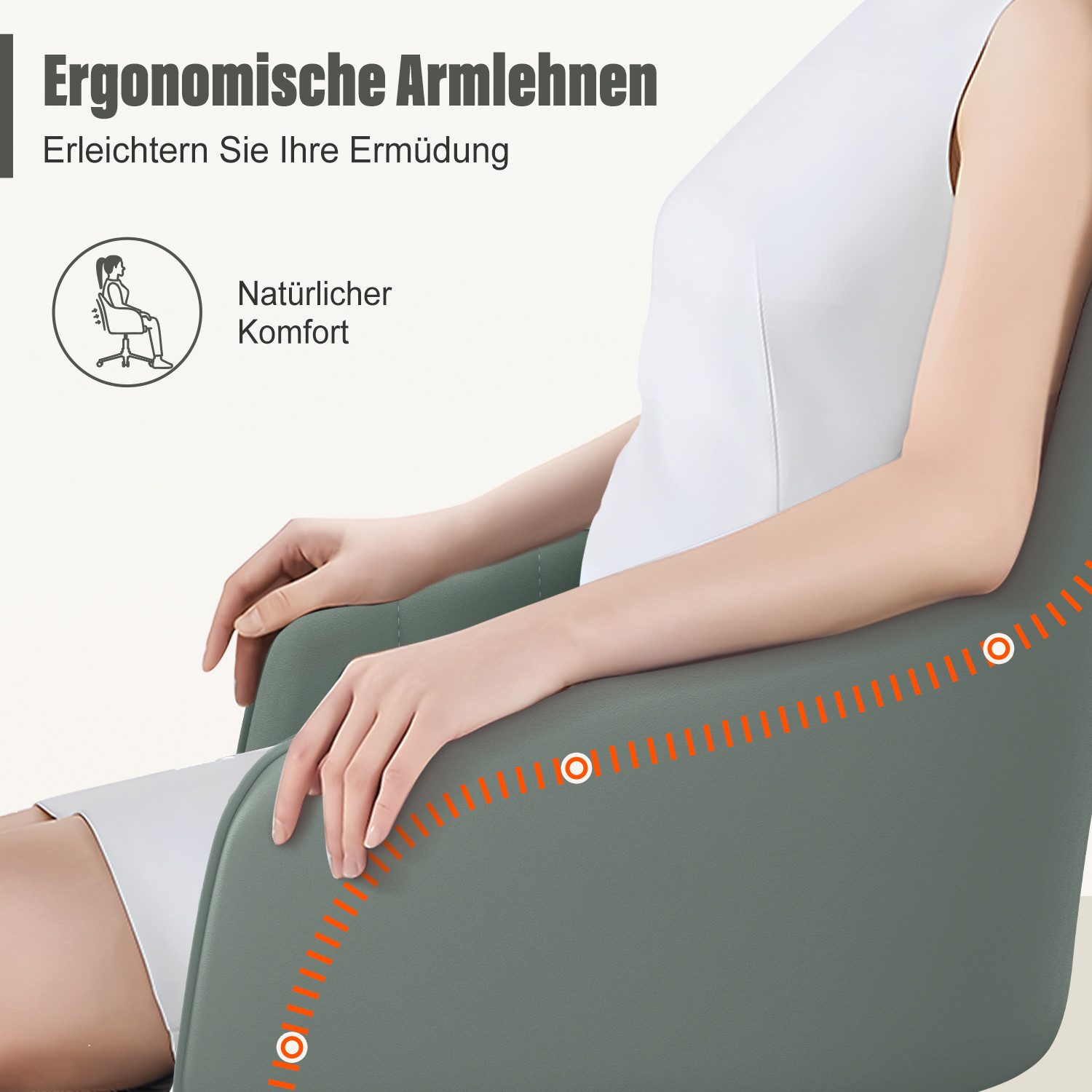 Adormii Bürostuhl Homeoffice Stuhl,Schminkstuhl mit Armlehnen,Drehstuhl mit Rrollen (Samt Stuhl,höhenverstellbar,für Schminktisch,Arbeitszimmer, Schlafzimmer,15 – Bild 5 von 5