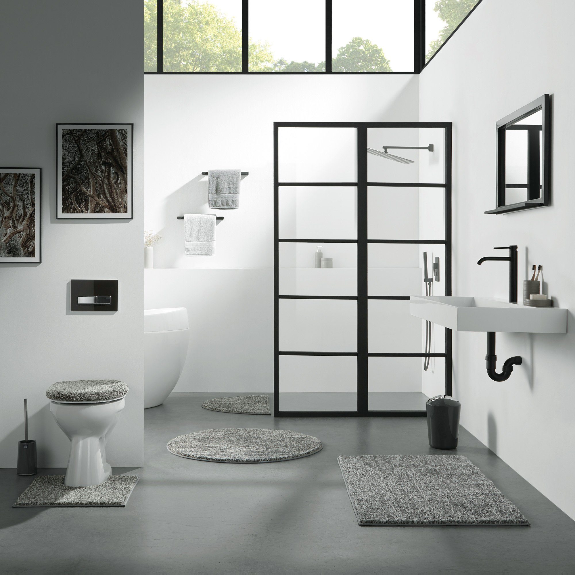 REDBEST Badematte Badematte "Frisco", Höhe 20 mm, rund, gemustert günstig online kaufen