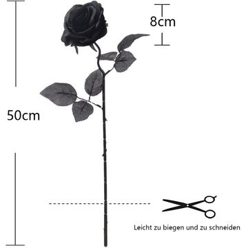 Kunstblumenstrauß 12 Stück künstliche Rose Seidenrosenstrauß, künstliche Blumen Roses, Juoungle
