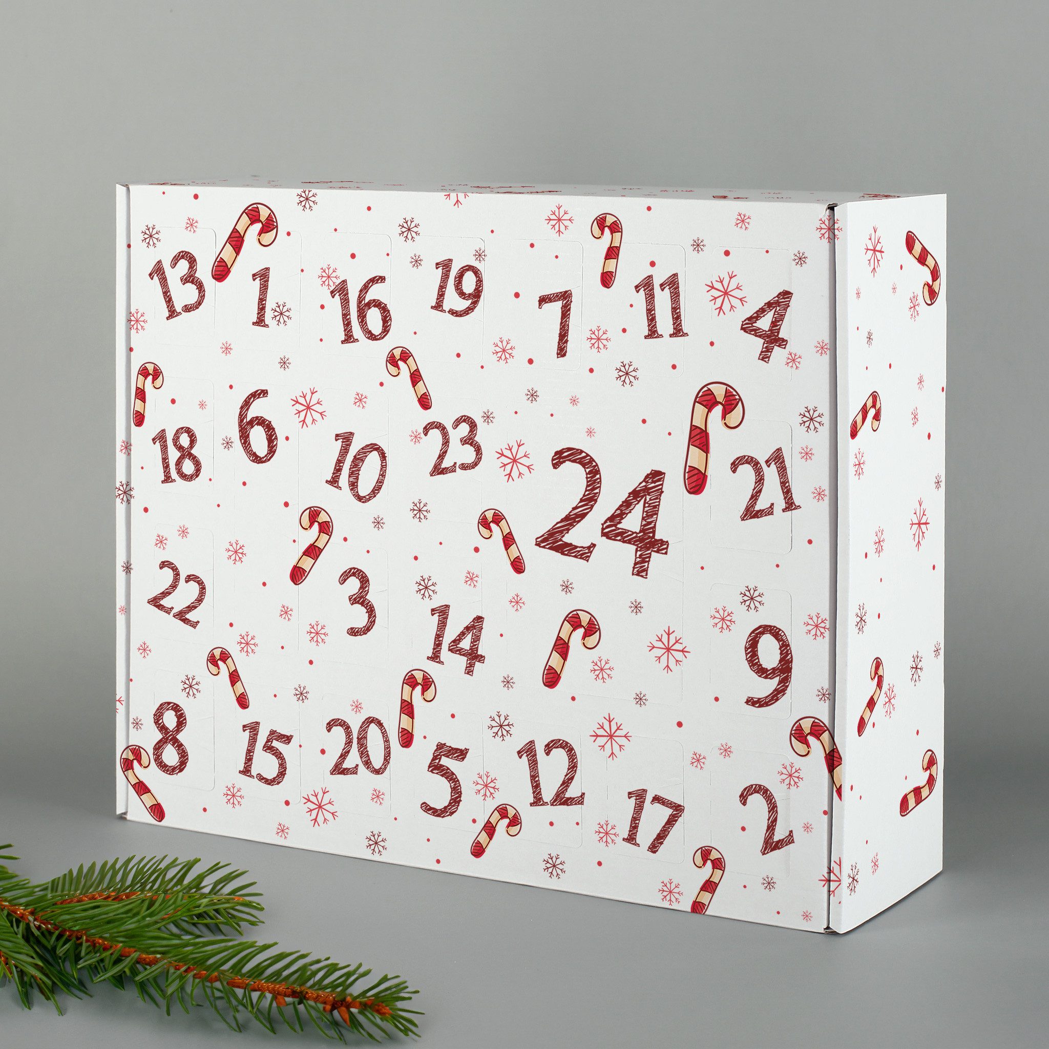 Herz & Heim befüllbarer Adventskalender mit festlichen Motiven zu Weihnachten - DIY Adventskalender, zum selbst Befüllen, aus stabiler Pappe – Bild 2 von 5