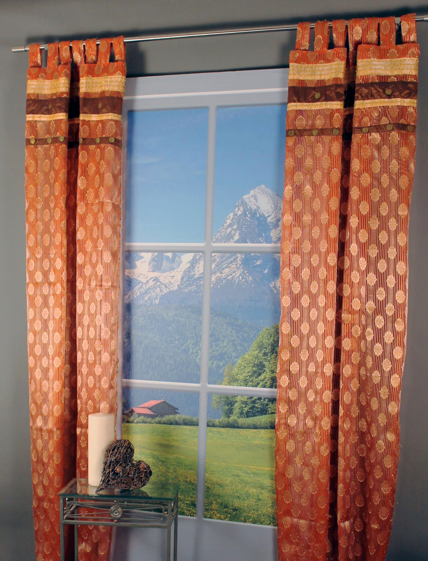 OF ART HOSSNER (1 transparent, Arnisee, St), Dekokante Gardine Schlaufenschal HOME Schlaufen DECO, - mit