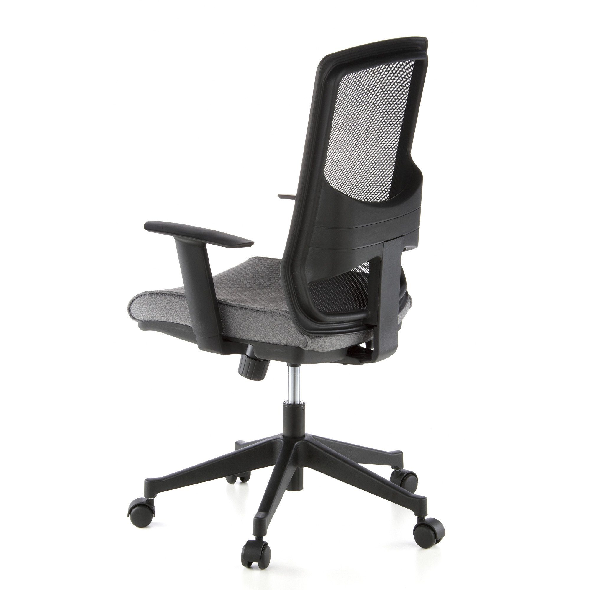 (1 Schreibtischstuhl Bürostuhl Drehstuhl St), Schwarz/Grau OFFICE Stoff ergonomisch Profi hjh LAVITA