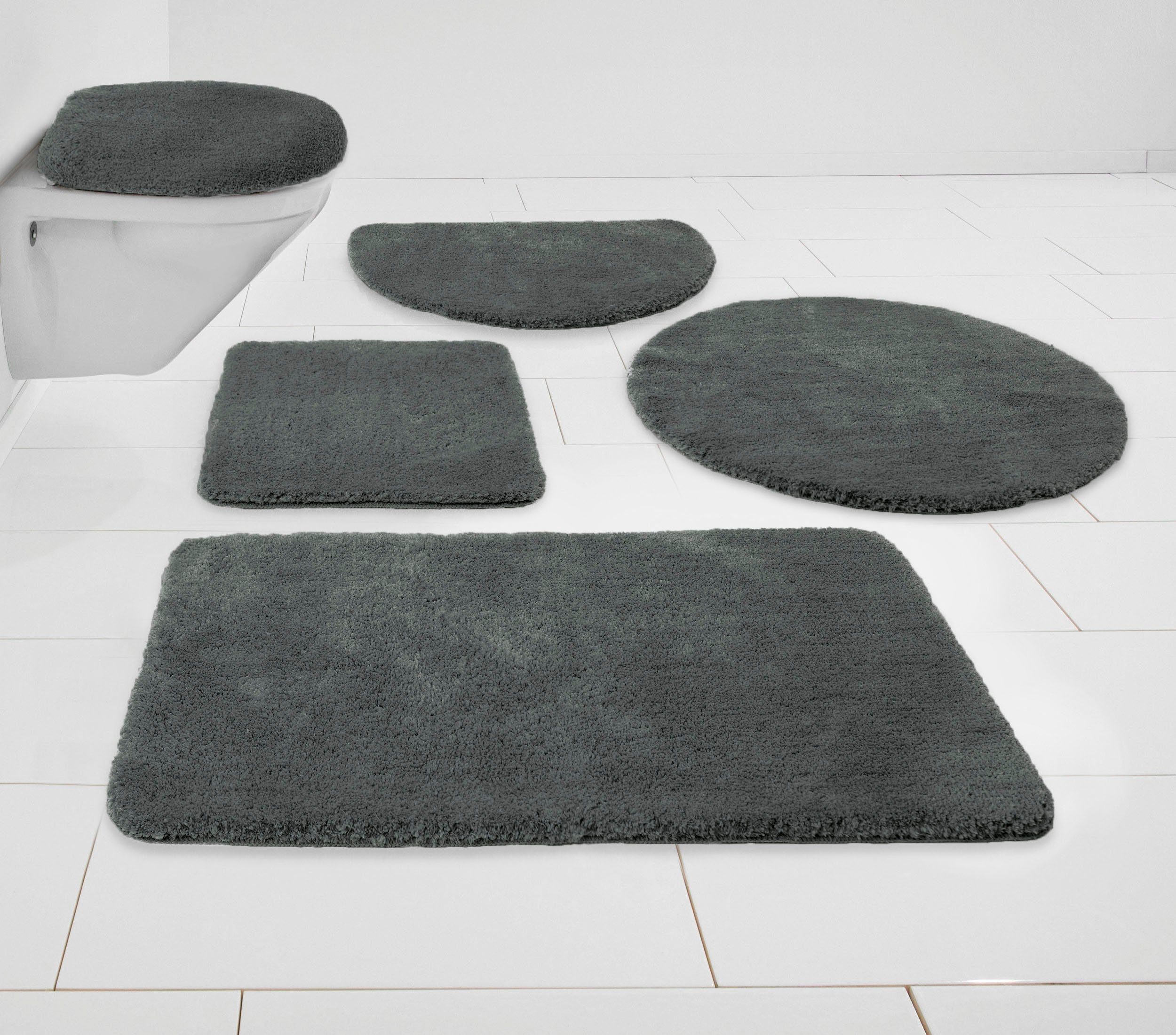 my home Badematte Madrid, Höhe 20 mm, rutschhemmend beschichtet, fußbodenhe günstig online kaufen
