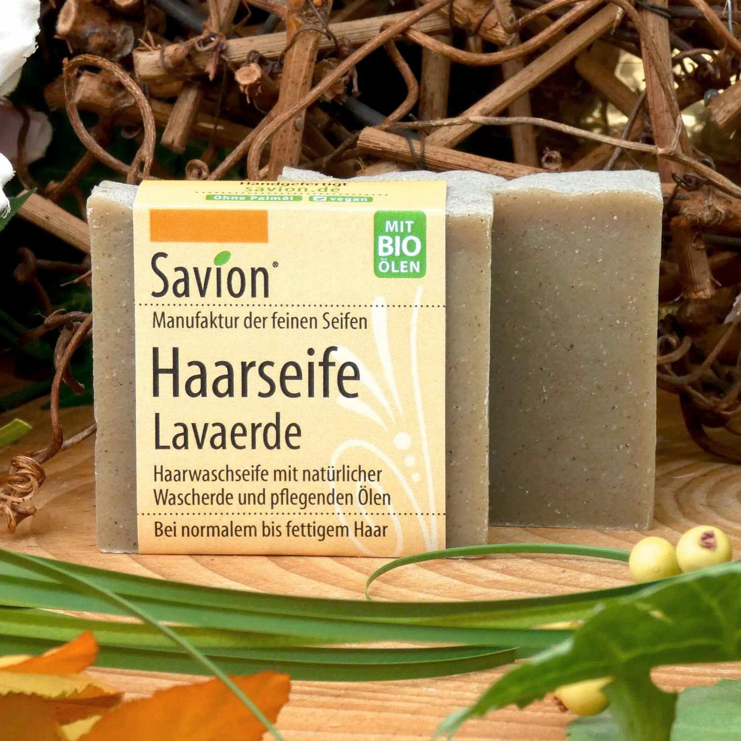 Savion Haarseife Lavaerde, 1-tlg., Palmölfrei Bio Öle alle Haartypen 85 g