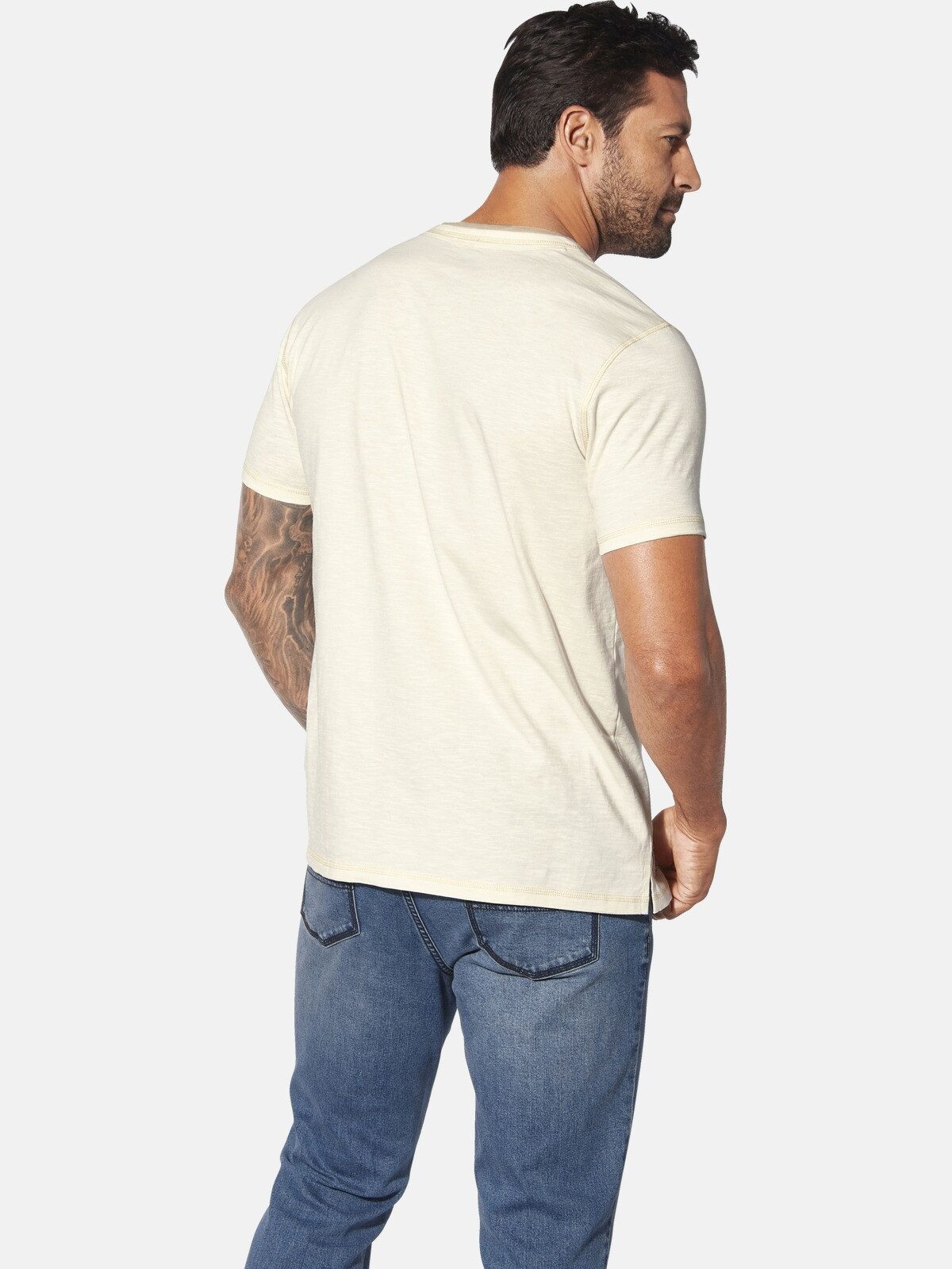 Jan Vanderstorm T-Shirt THOKHELM mit Knopfleiste günstig online kaufen