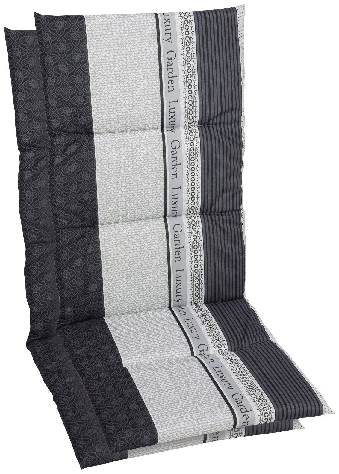 GO-DE Hochlehnerauflage Amalfi, TOPSELLER!, (Set, 2 St., Auflage für Hochlehner, OTTOs Choice), 118x48 cm