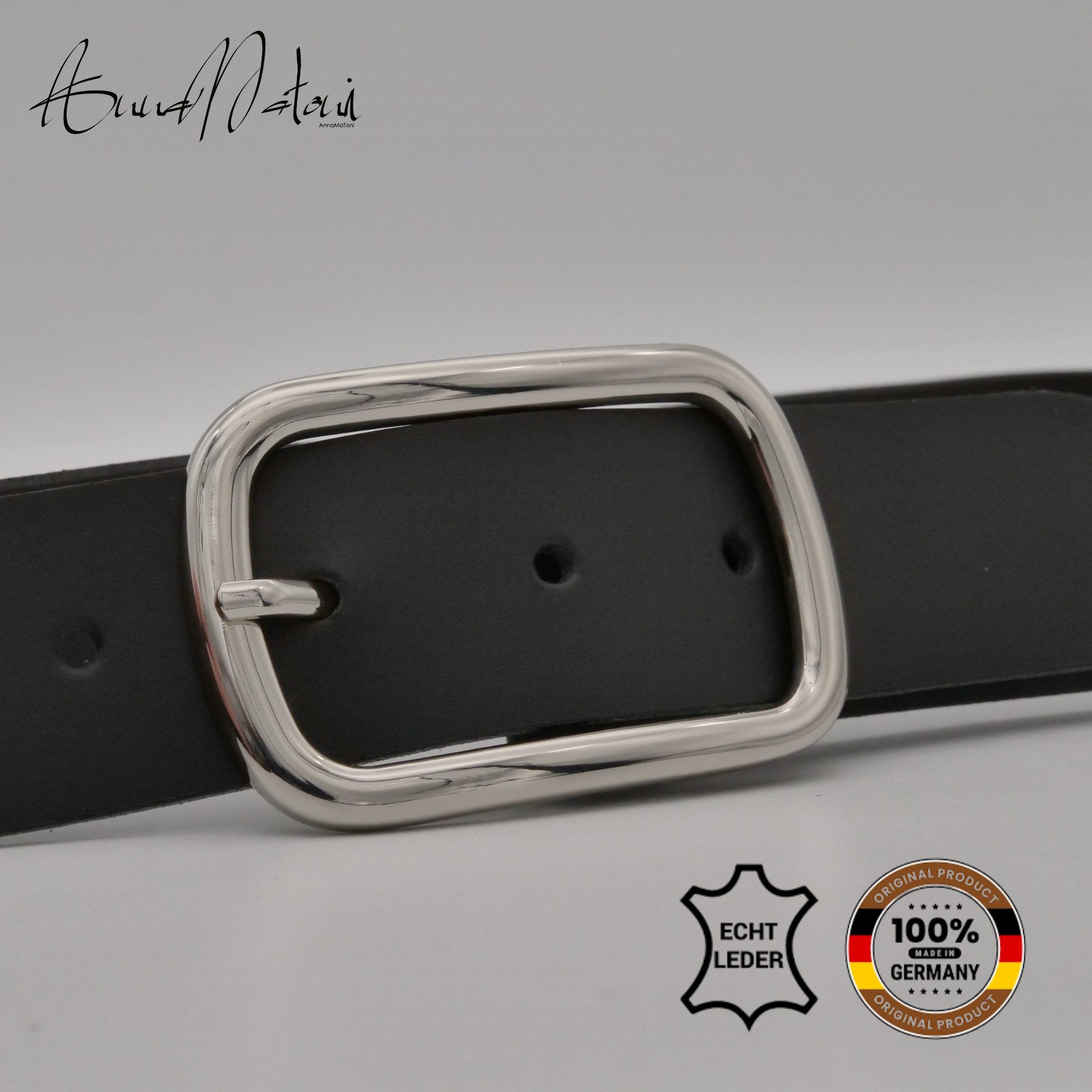 AnnaMatoni Ledergürtel AnnaMatoni Damen Ledergürtel Basic Gürtel 3,5cm brei günstig online kaufen