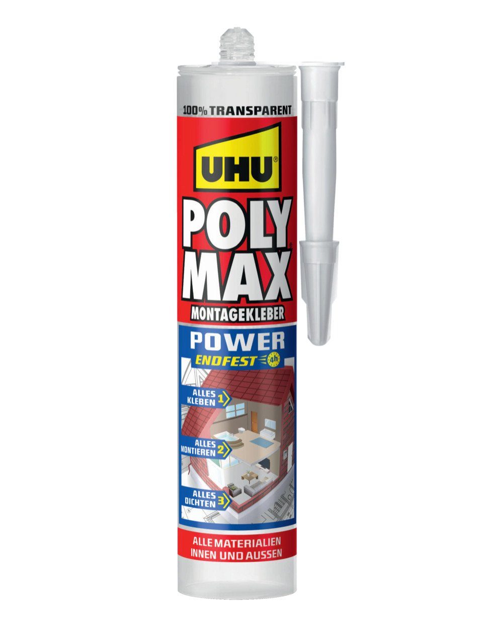 UHU Poly Max Montagekleber Power Transparent 300 g günstig online kaufen