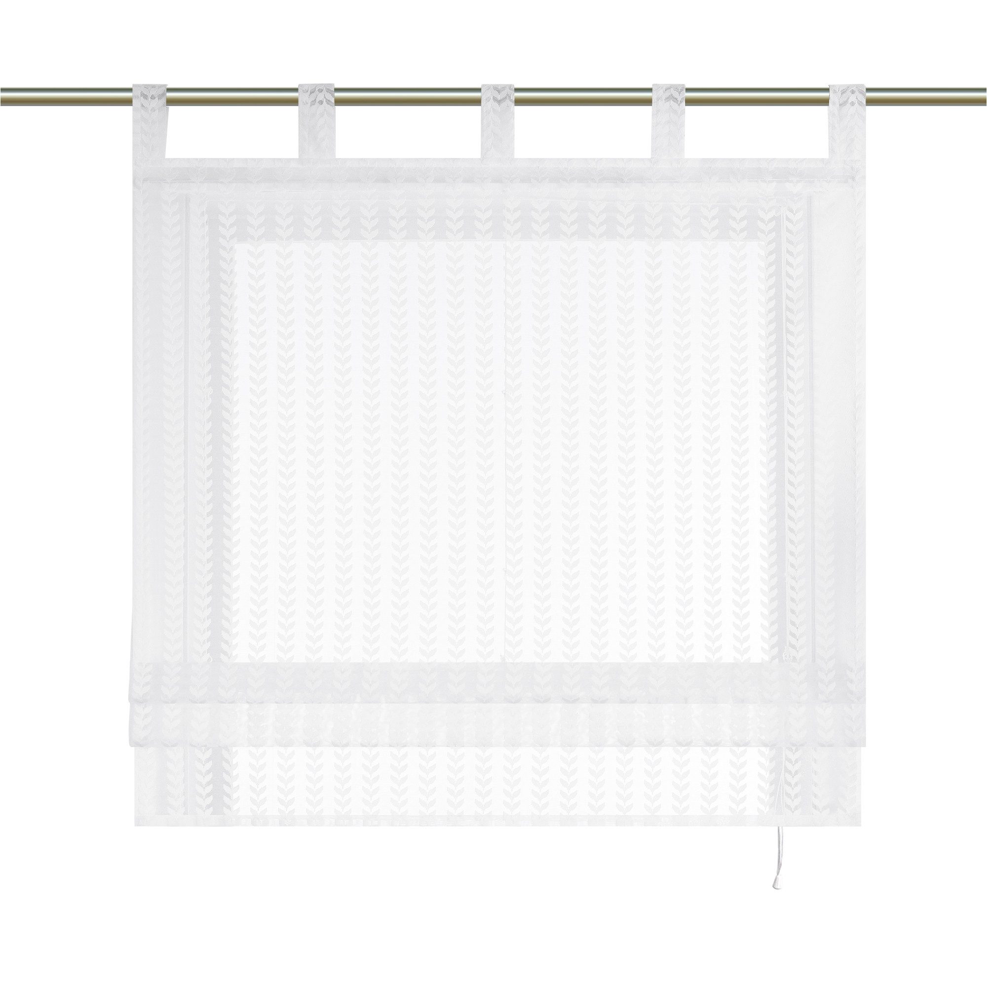 Joyswahl Raffrollo, mit Schlaufen, Weidenblatt-Muster Raffgardine Küche Gar günstig online kaufen