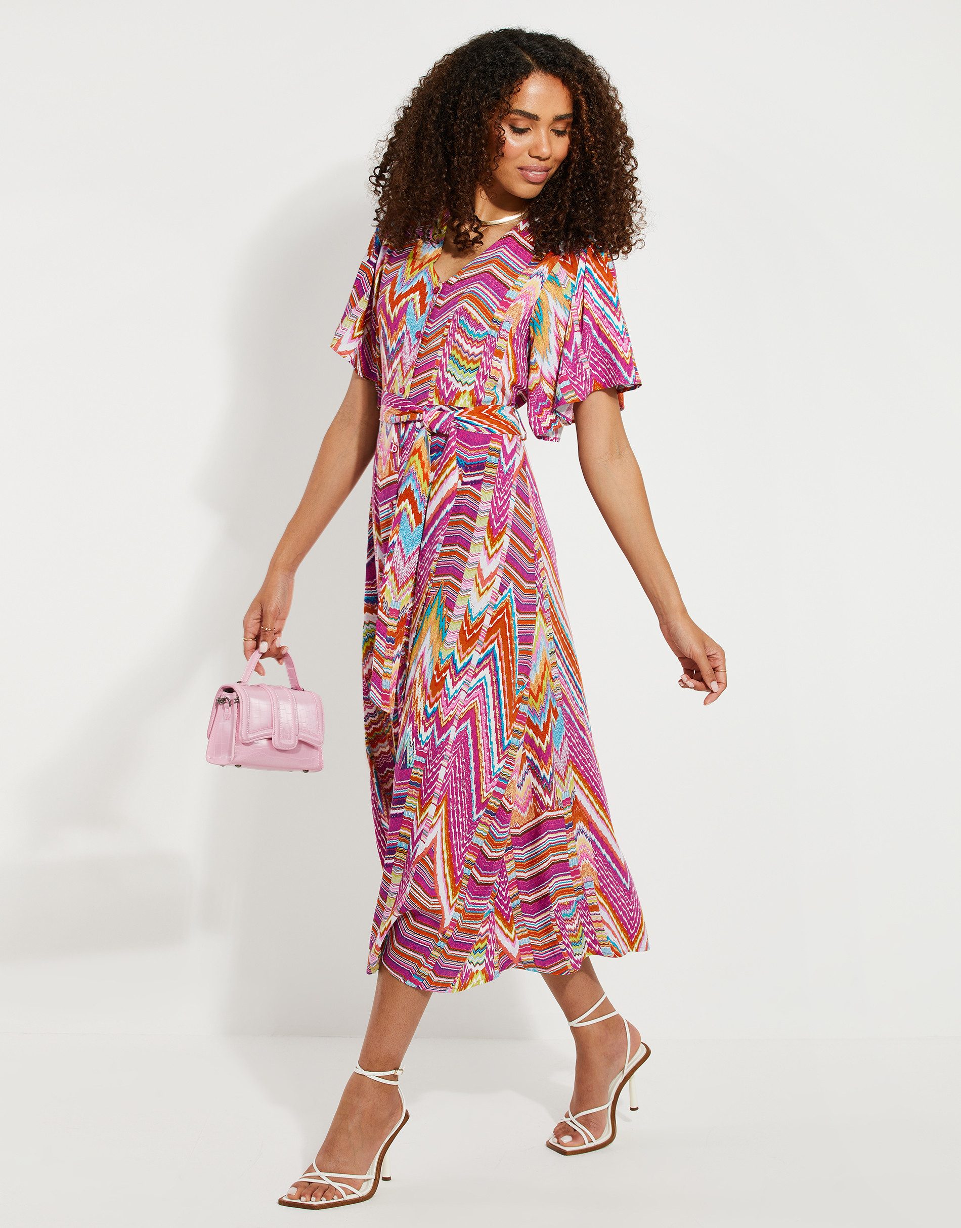 Threadbare Sommerkleid Fruit Pastill mit Bindegürtel günstig online kaufen