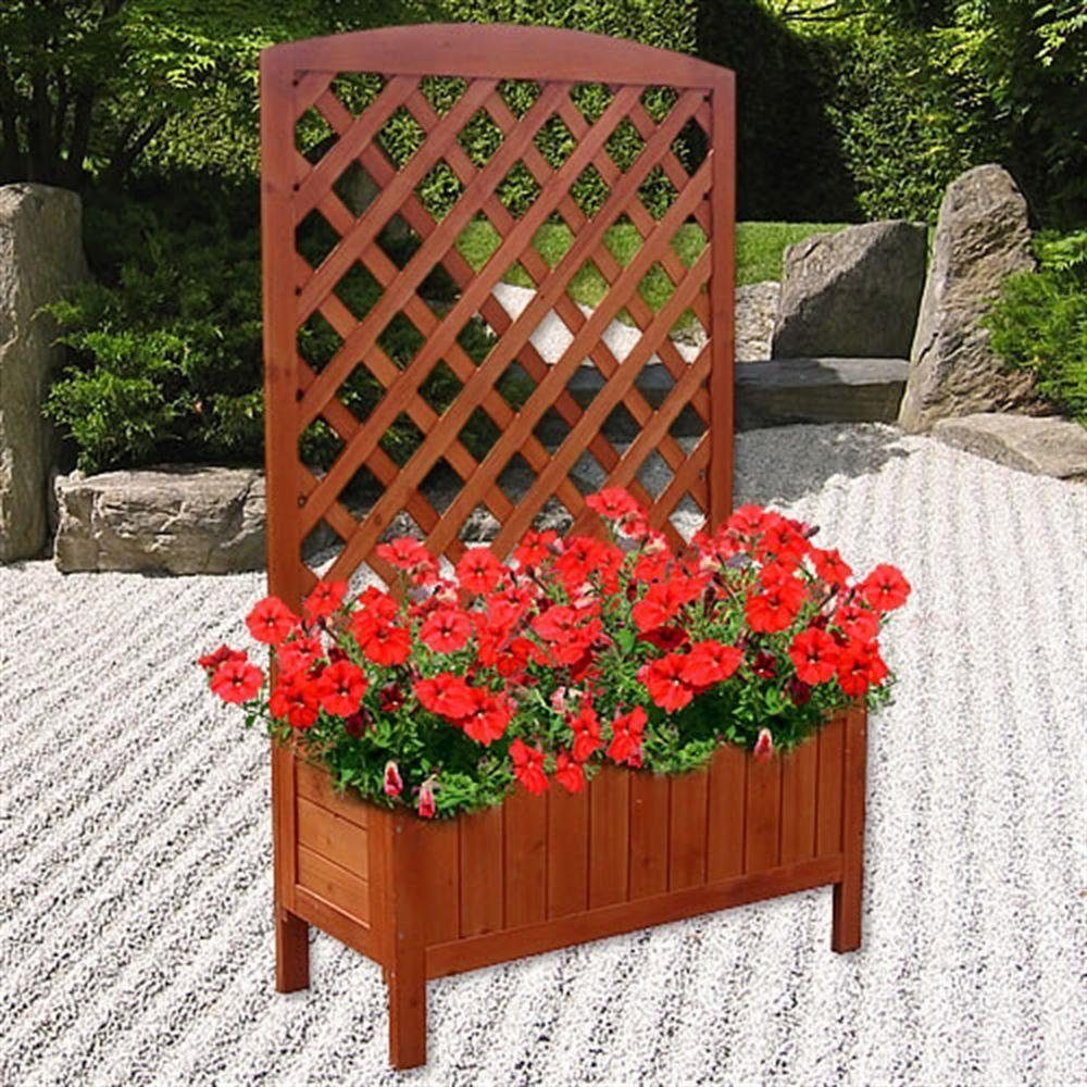 Melko Blumenkasten Rankkasten Blumenkasten Rankgitter 72x30x120 cm Rankhilfe Rankgestell (Stück), Langlebig