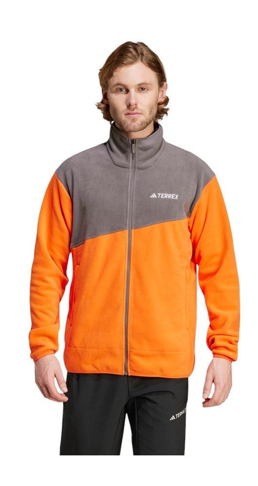 adidas Performance Fleecejacke Terrex Multi Full Zip orange/grau Herren