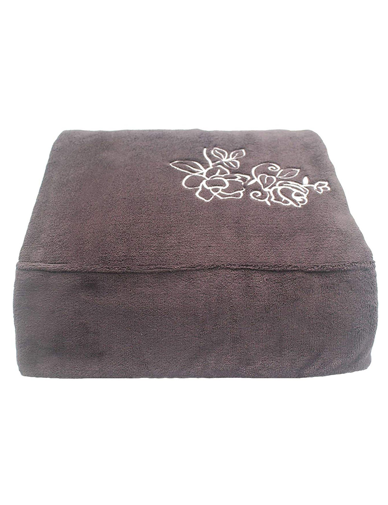 Wohndecke Kunstfaserdecken / Micro Fiber Blanket mit Embroidered Schlafdecke, RAIKOU, aus super weichem Kuschelfleece, 200cmx150cm Coffee
