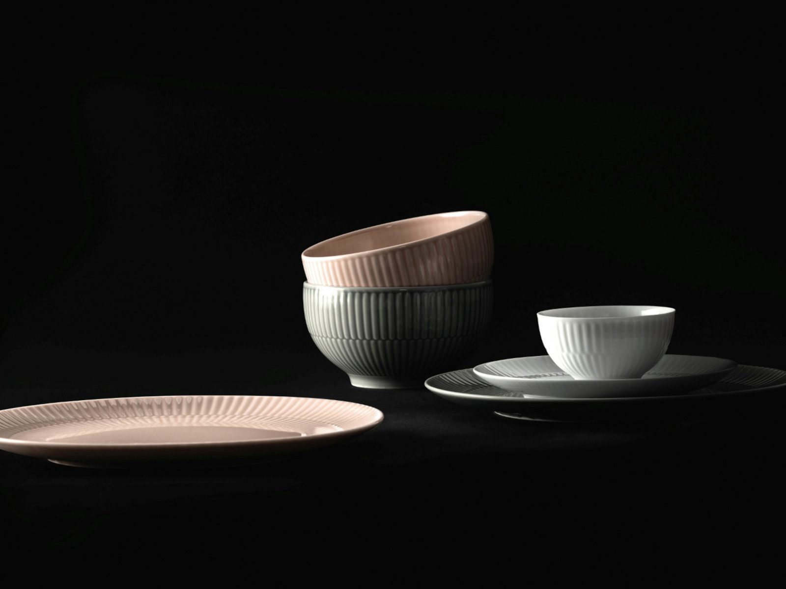 Seltmann Weiden Suppenteller Amina uni 3 Suppenteller rund 21cm, Teller Struktur