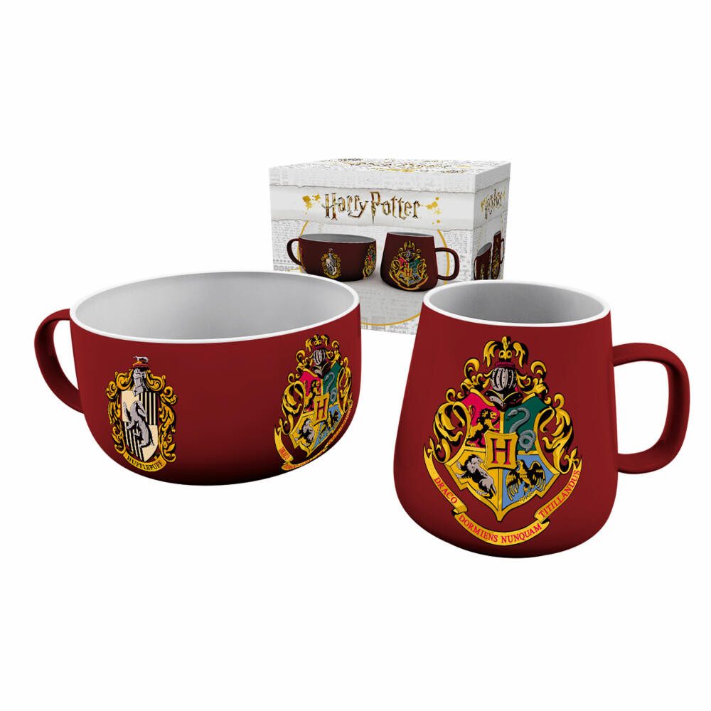 ABYstyle Frühstücks-Geschirrset Harry Potter - Wappen 2-tlg. (2-tlg), Keramik