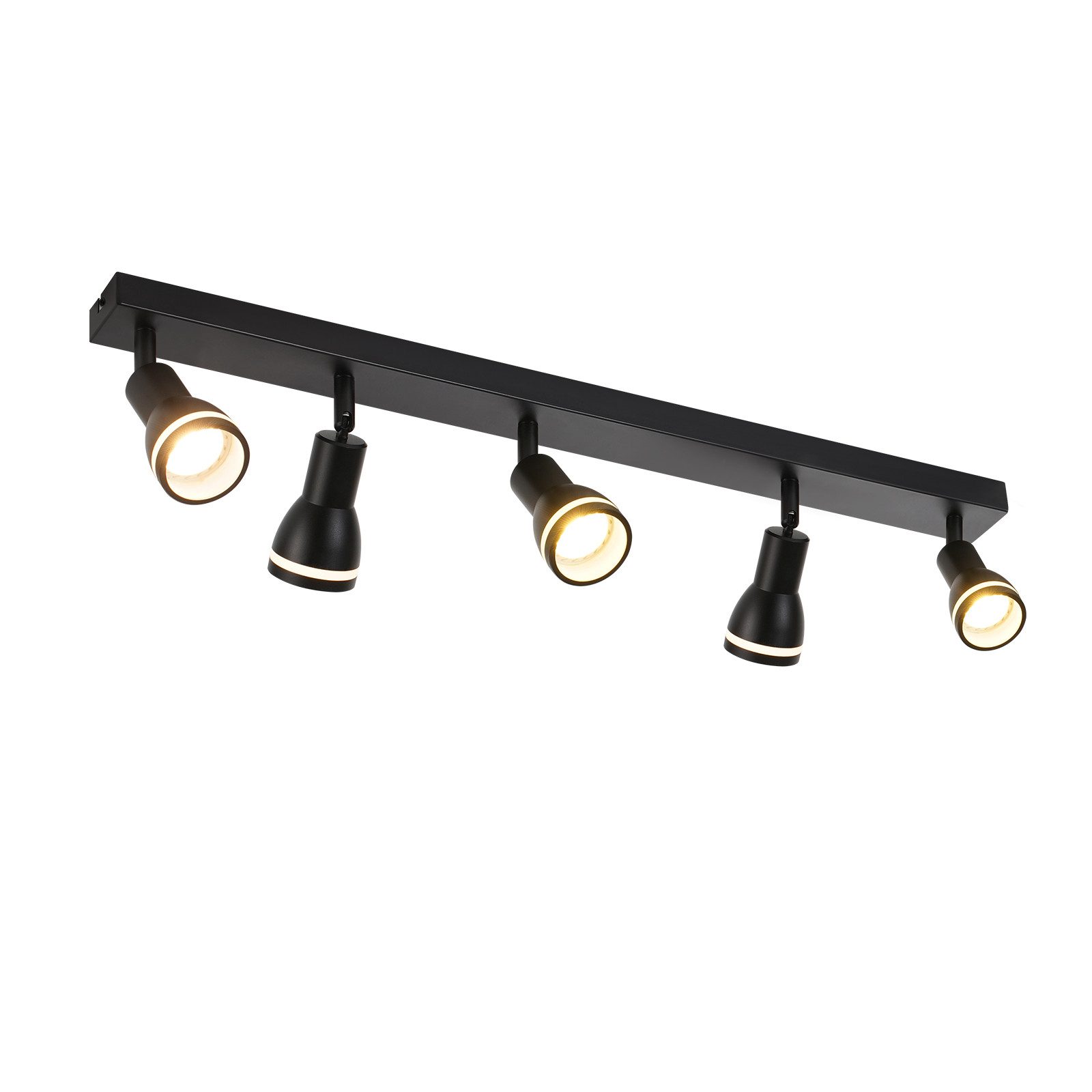 ZMH Deckenstrahler 5-Flammig Deckenlampe Einstellbar Metall günstig online kaufen