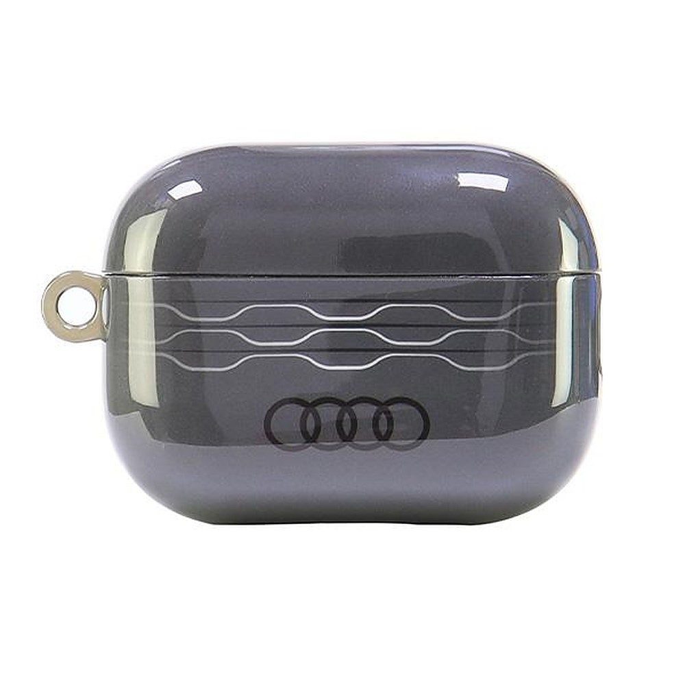 Audi Kopfhörer-Schutzhülle Kopfhöreretui Ohrhörerhülle Ladeschalenschutz, Karabinerhalterung, Audi-Logo, Stoßschutz