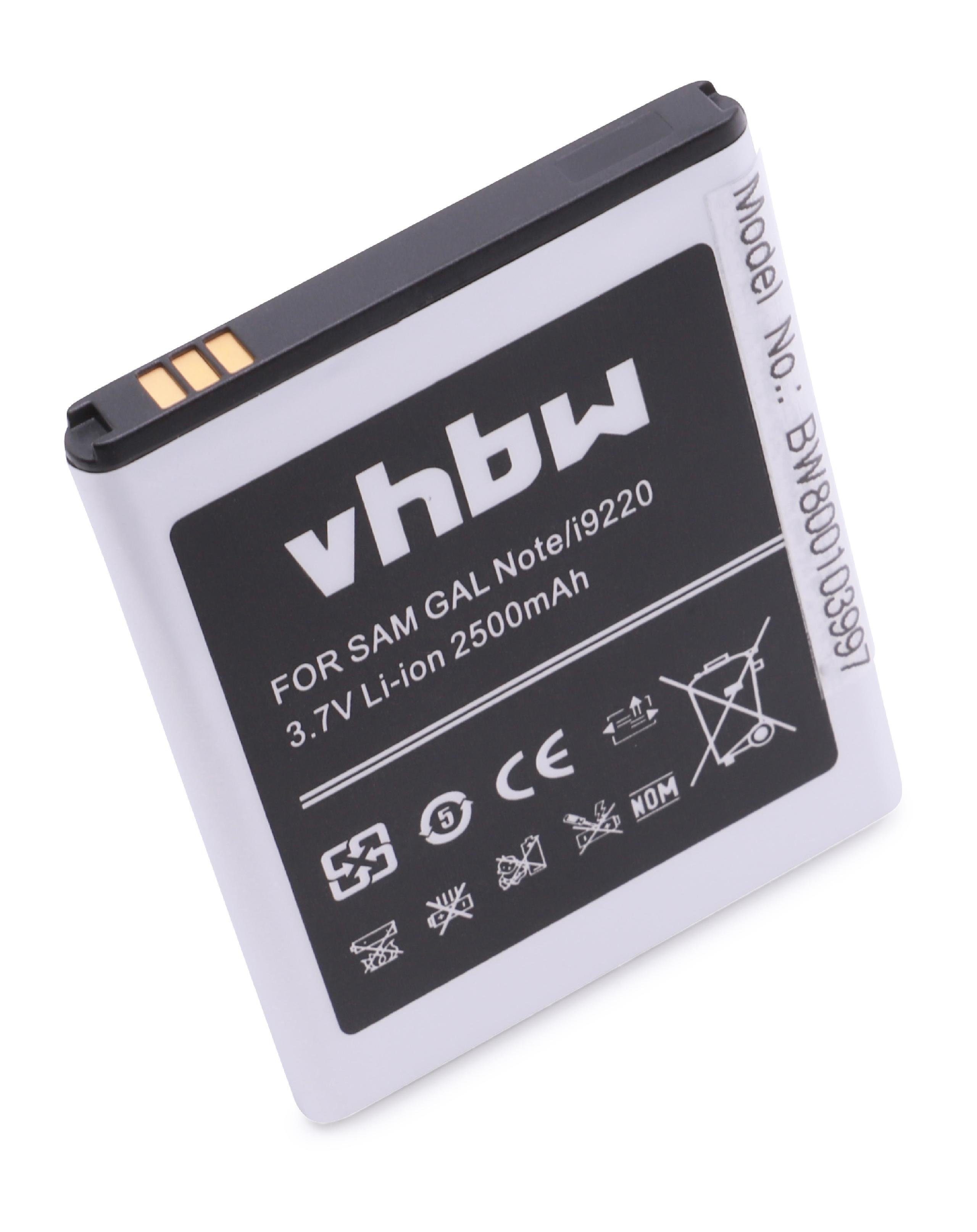 mAh für Li-Ion) vhbw Samsung EB615268VU Ersatz EB615268VK, (2500mAh, Handy-Akku für Originalteilebezeichnung 3,7V, 2500 Baugleiche