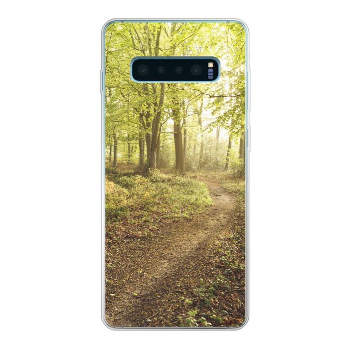 MuchoWow Handyhülle Wald - Weg - Sonnenaufgang Phone Case Handyhülle Samsung Galaxy S10 Lite Silikon Schutzhülle