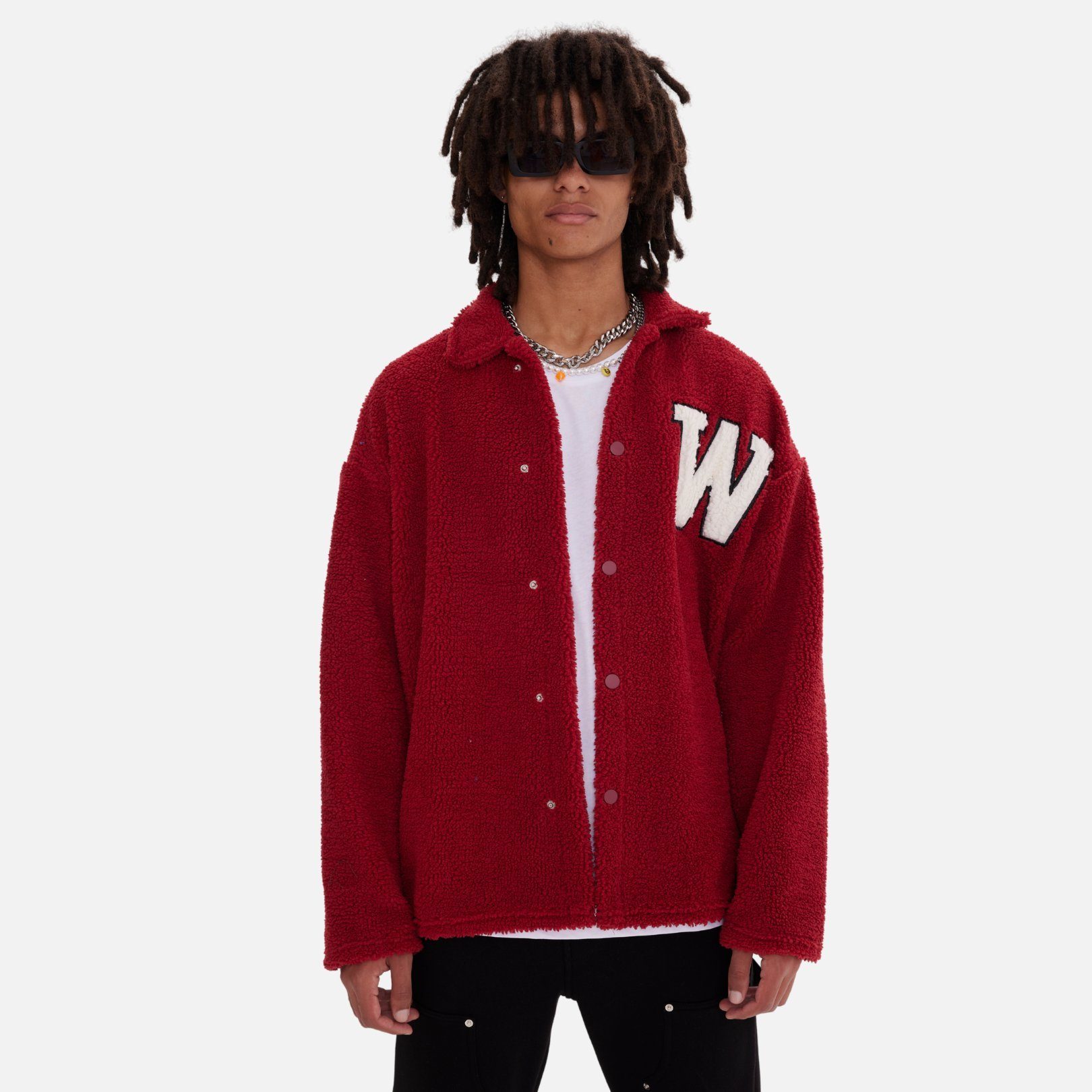 COFI Casuals Winterjacke Oversize Jacke Teddy W Shirt für Herren Teddyfell günstig online kaufen