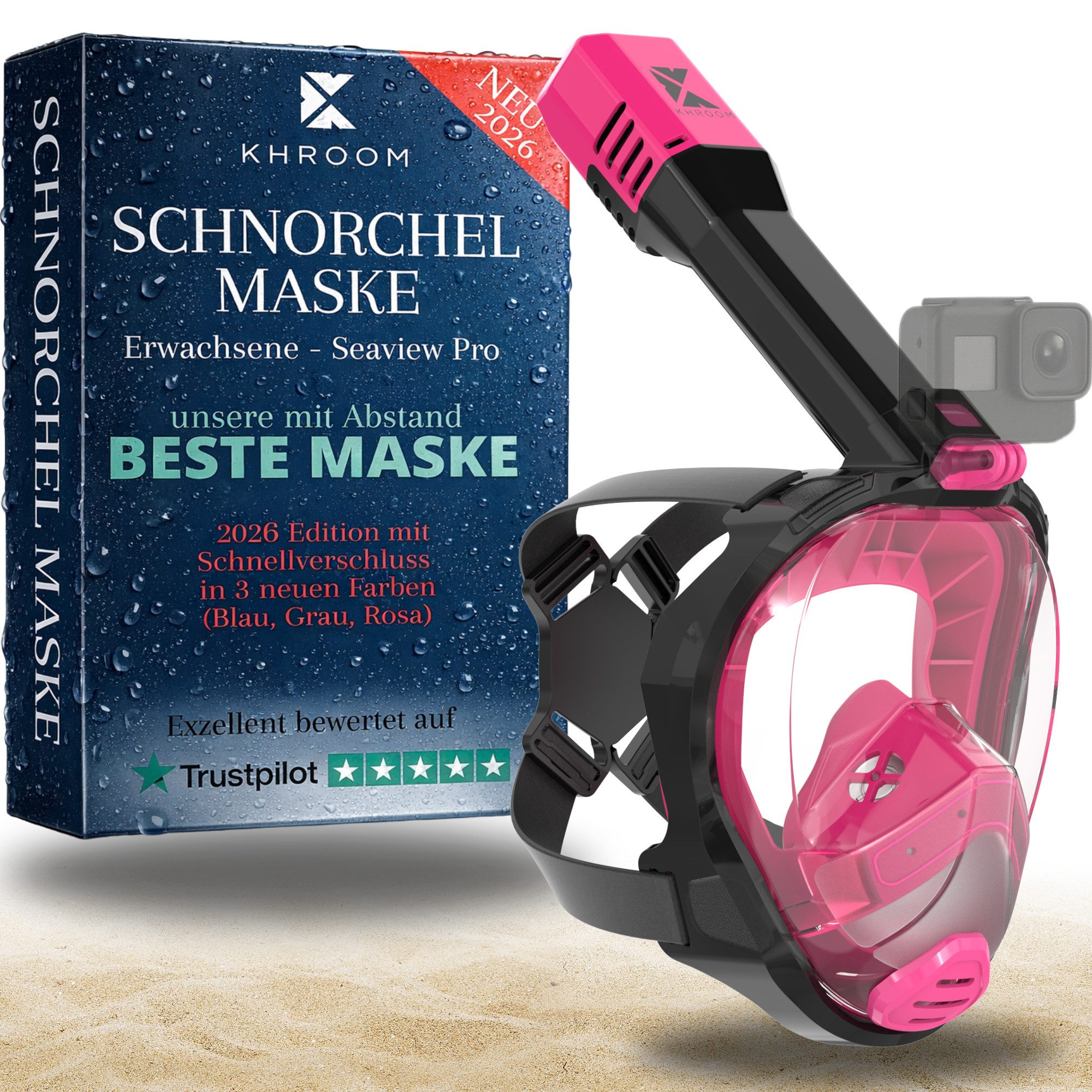 Schnorchel Schnorchelmaske Erwachsene Tauchermaske Vollgesichtsmaske Schnorcheln