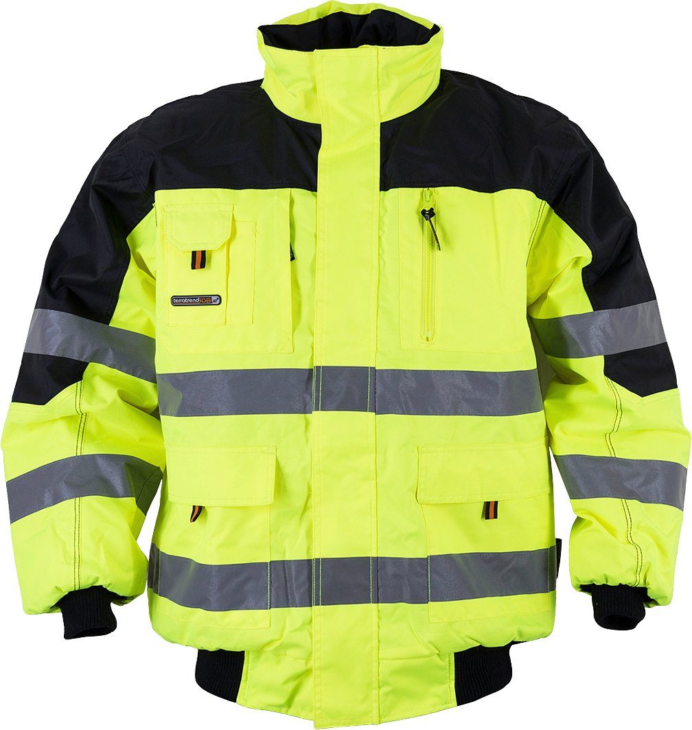 Herren Jacken Terrax Workwear Arbeitsjacke 4629-9000 Warnschutz-Pilotenjacke gelb