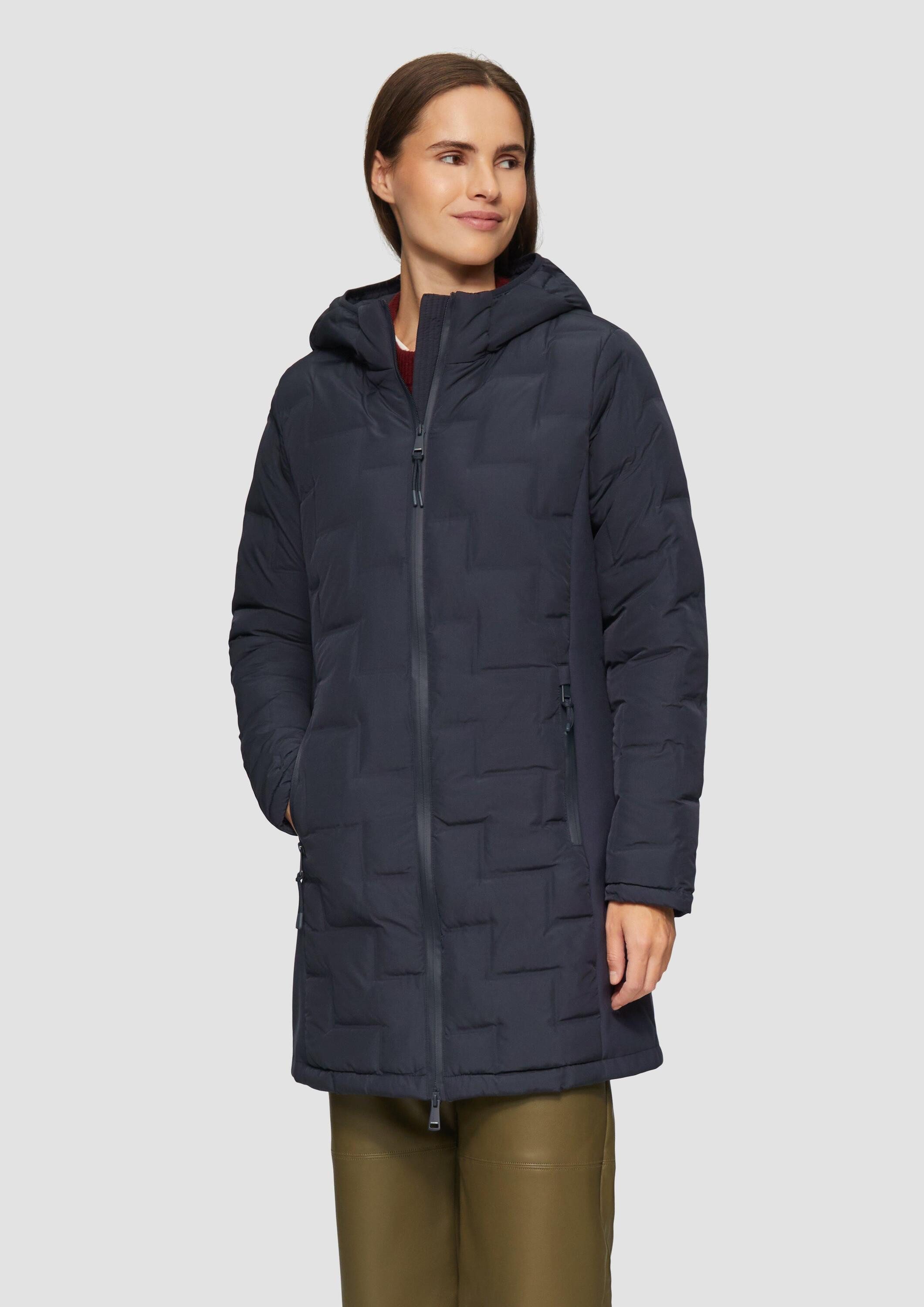 s.Oliver Wintermantel Outdoor-Mantel Wattierter Mantel im Fabricmix günstig online kaufen