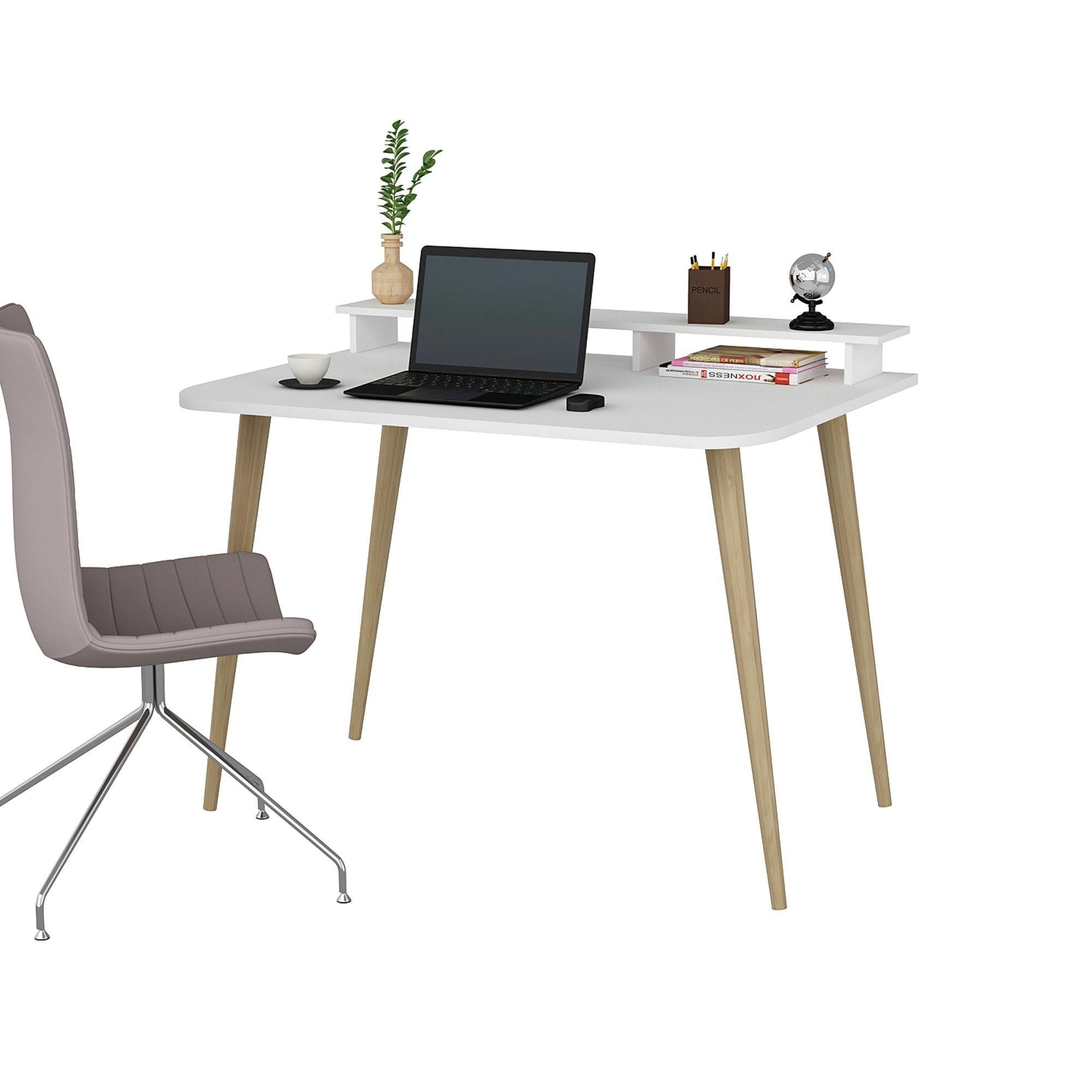 en.casa Schreibtisch, »Östhammar« Computertisch 73x90x60cm mit günstig online kaufen