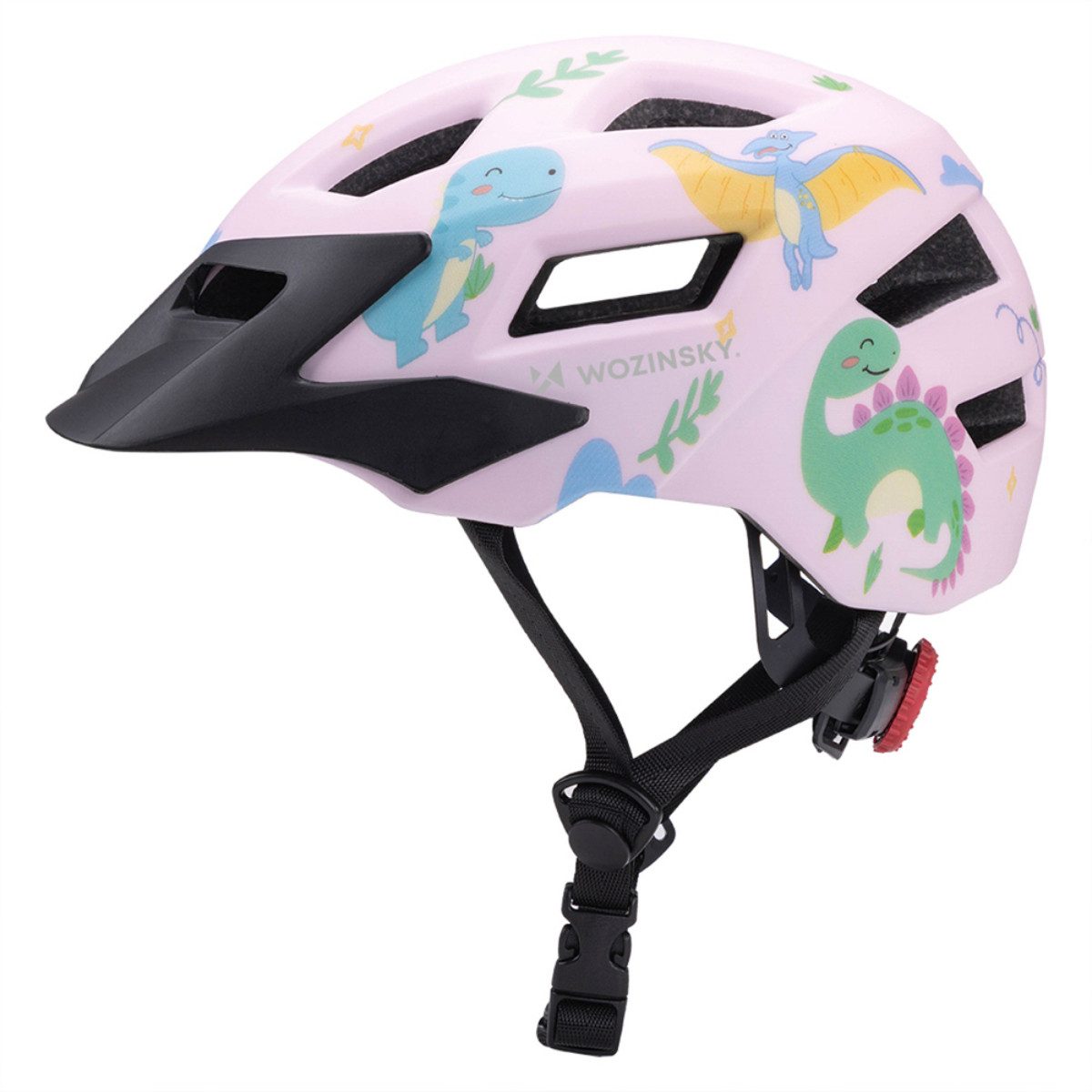 Wozinsky Mountainbikehelm HT-45, Abnehmbares Visier und 360°-Verstellknopf für sicheren Sitz
