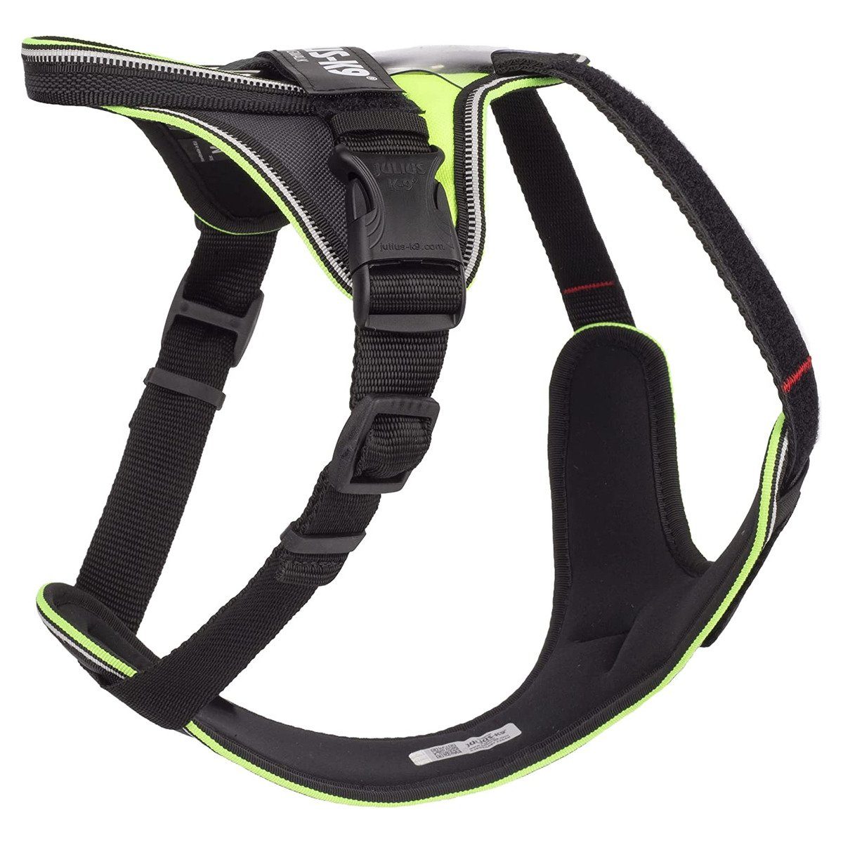 Julius-K9 Hunde-Geschirr Gepolstertes Hundegeschirr IDC Longwalk neon/grau günstig online kaufen