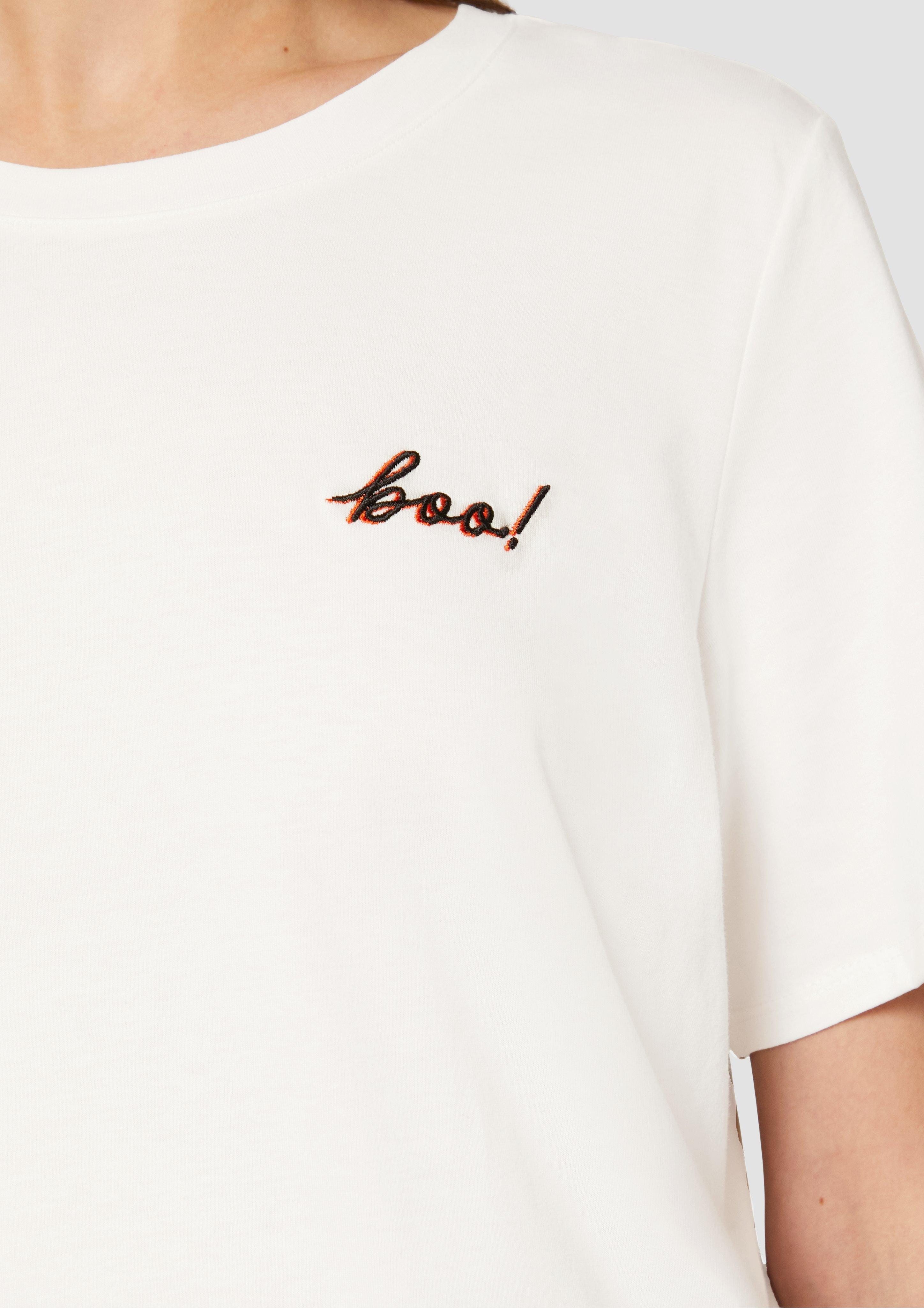 s.Oliver Kurzarmshirt T-Shirt mit Halloween-Motiv Stickerei günstig online kaufen