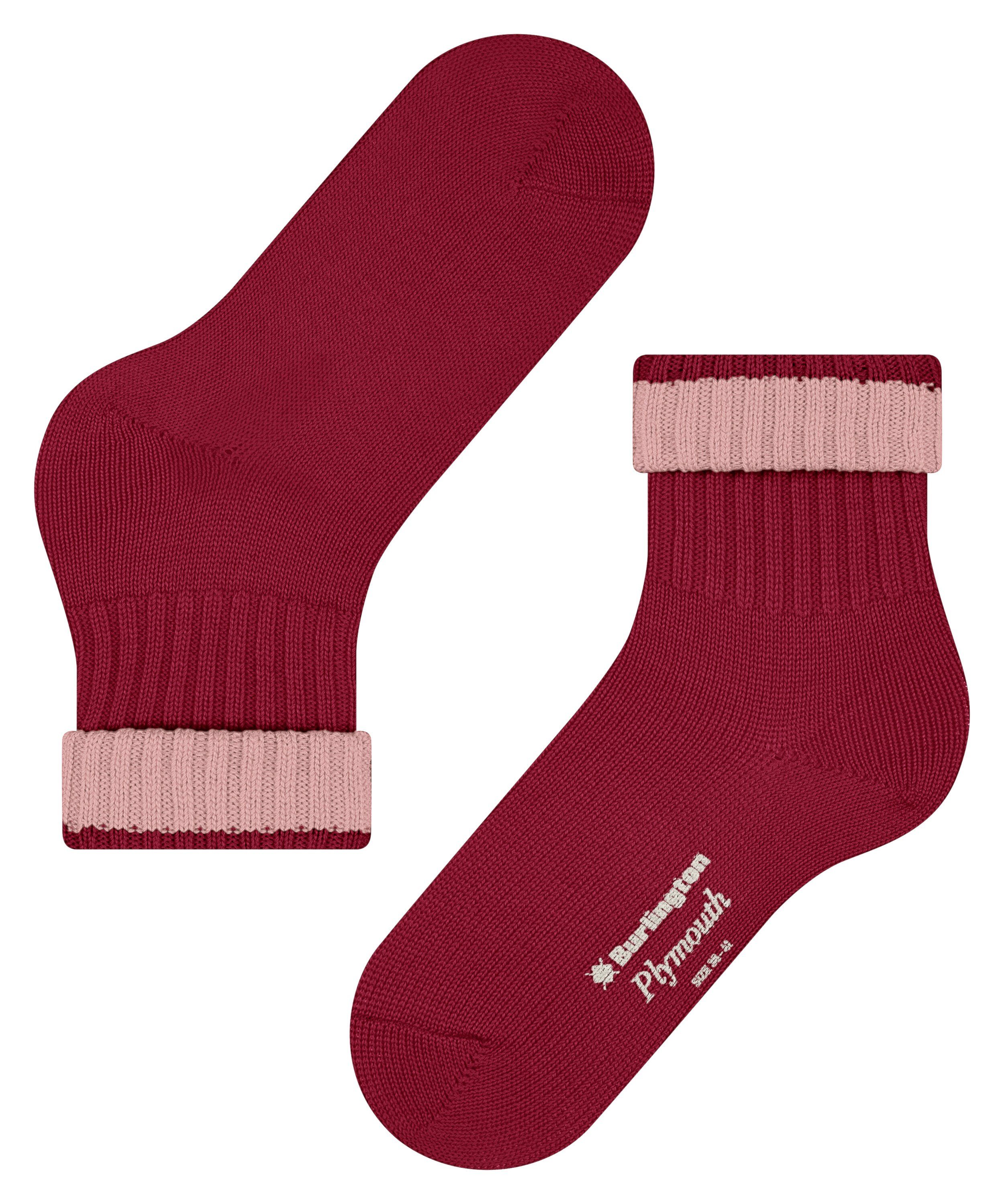 Burlington cranberry Socken (1-Paar) Plymouth (8033)