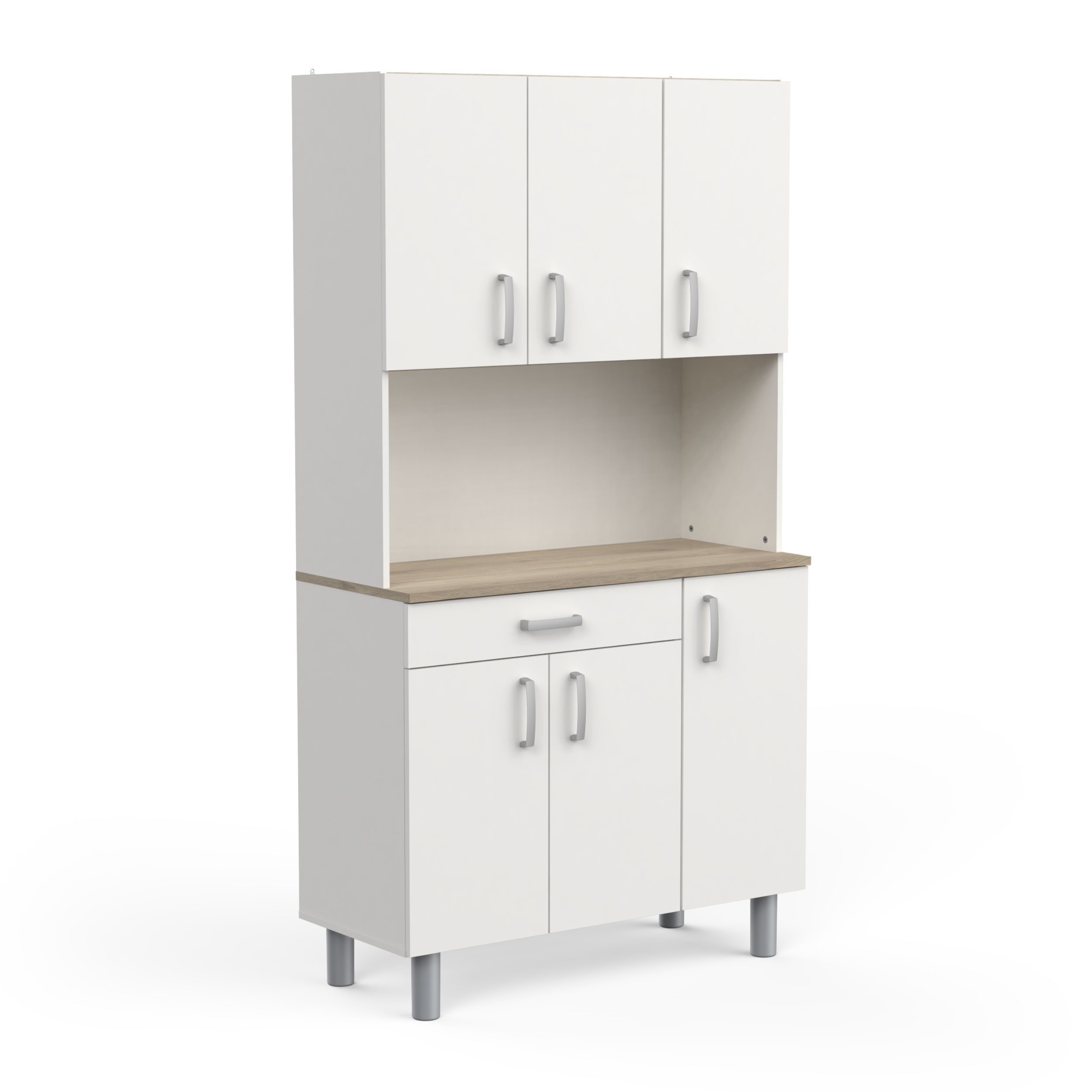 habeig Küchenbuffet Küchenbuffet Küchenschrank Singleküche #206 Badschrank Küchenregal extra schwer